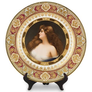 Large Royal Vienna Porcelain Charger