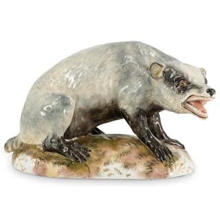19th Cent. Meissen Porcelain Wild Badger