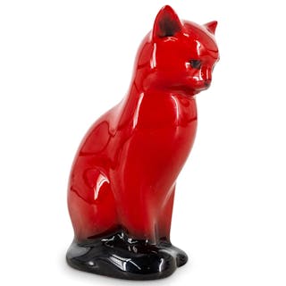 Royal Doulton "Cat" Flambe Porcelain Figurine