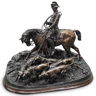 Pierre-Jules Mene (French. 1810- 1879) "The Hunt" Bronze
