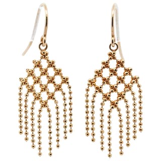 Pair of Tiffany and Co. 18k Fringe Beaded Earrings