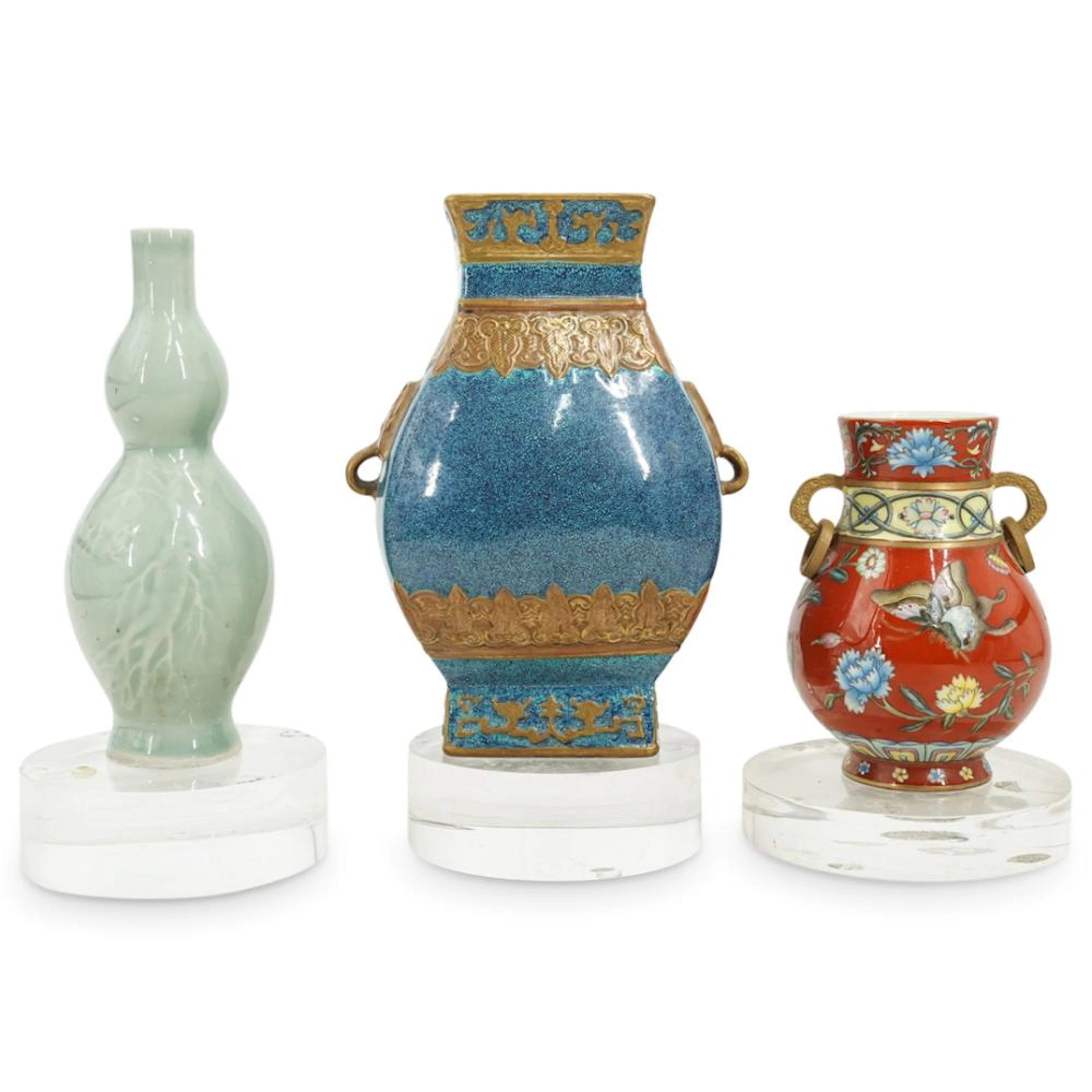 (3 Pc) Antique East Asian Porcelain Vases