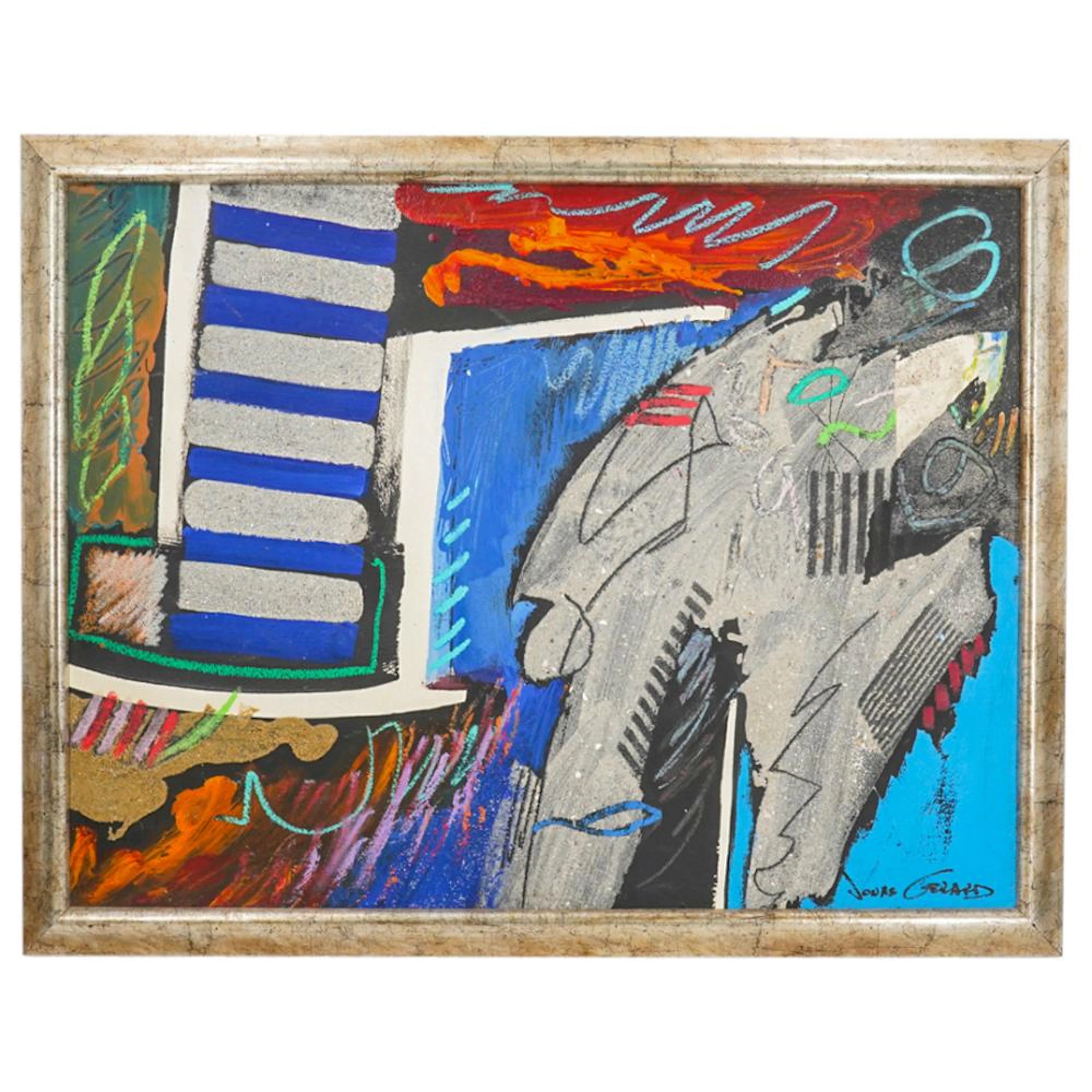 Jonas Gerard (1941-2020) Modern Abstract MIxed Media