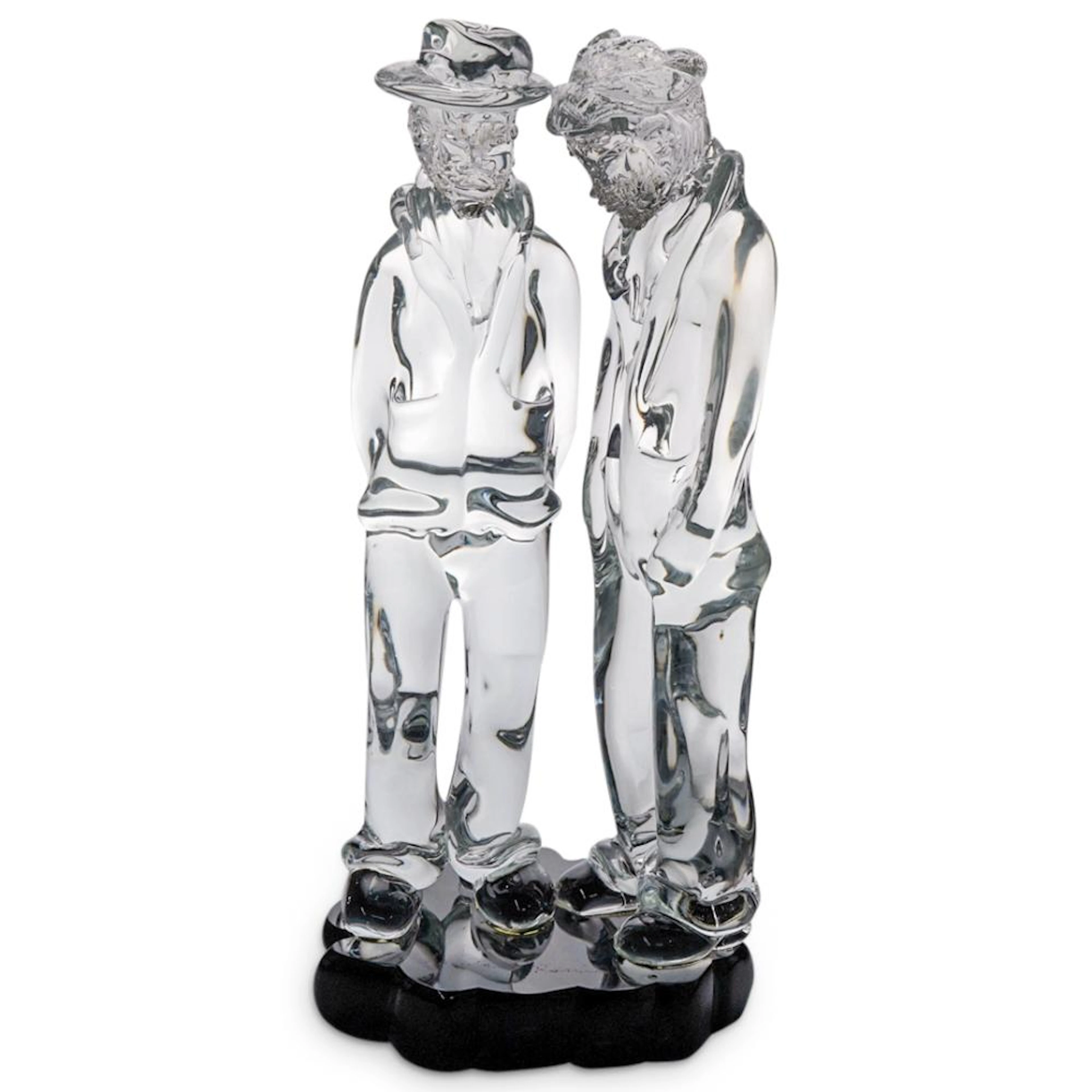 Leonardo Rosin Murano Clear Glass Figural Sculpture