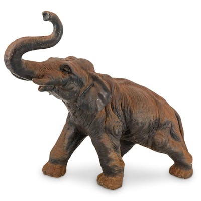 Vintage Cast Iron Elephant Sculpture