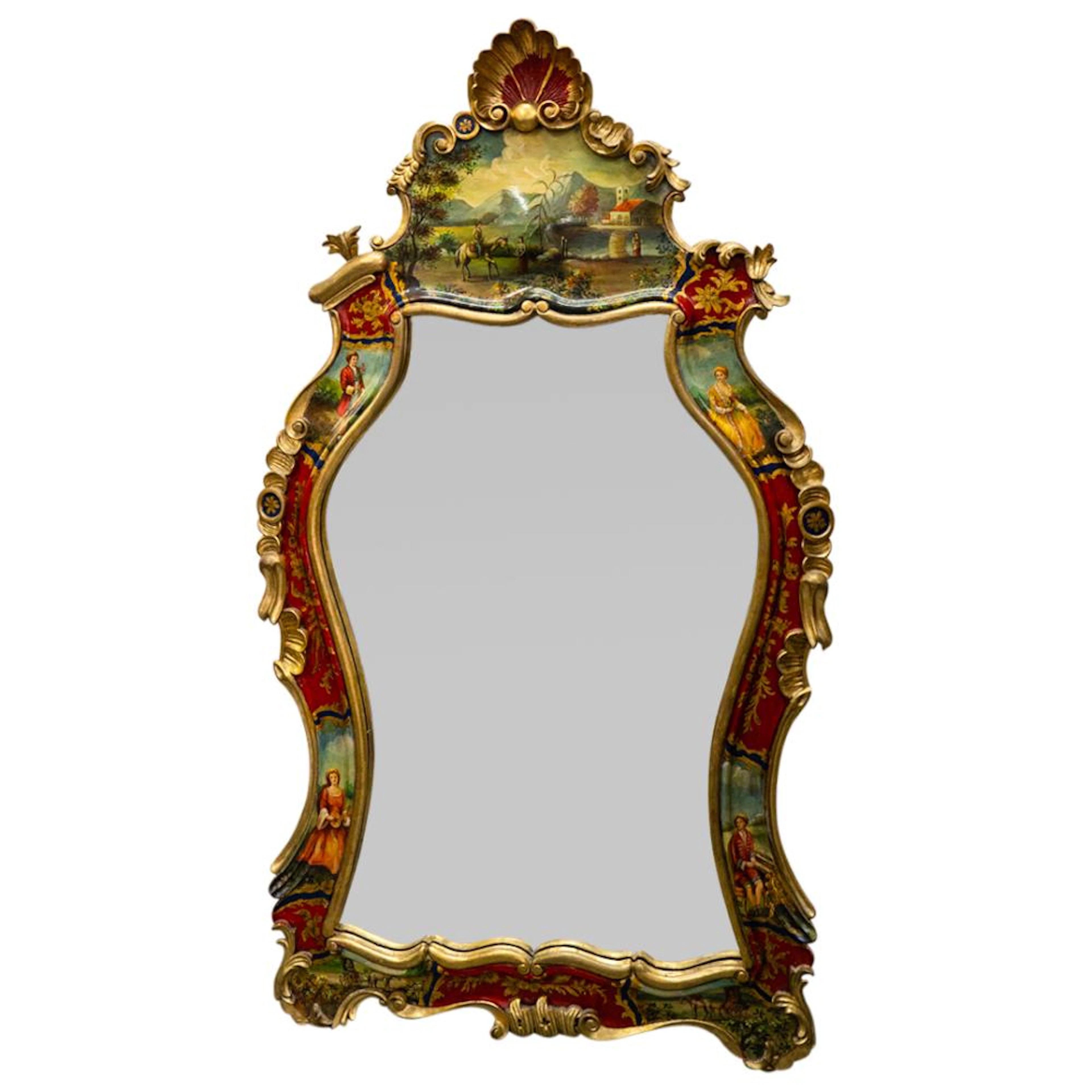 Italian Florentine Gilt Carved Mirror