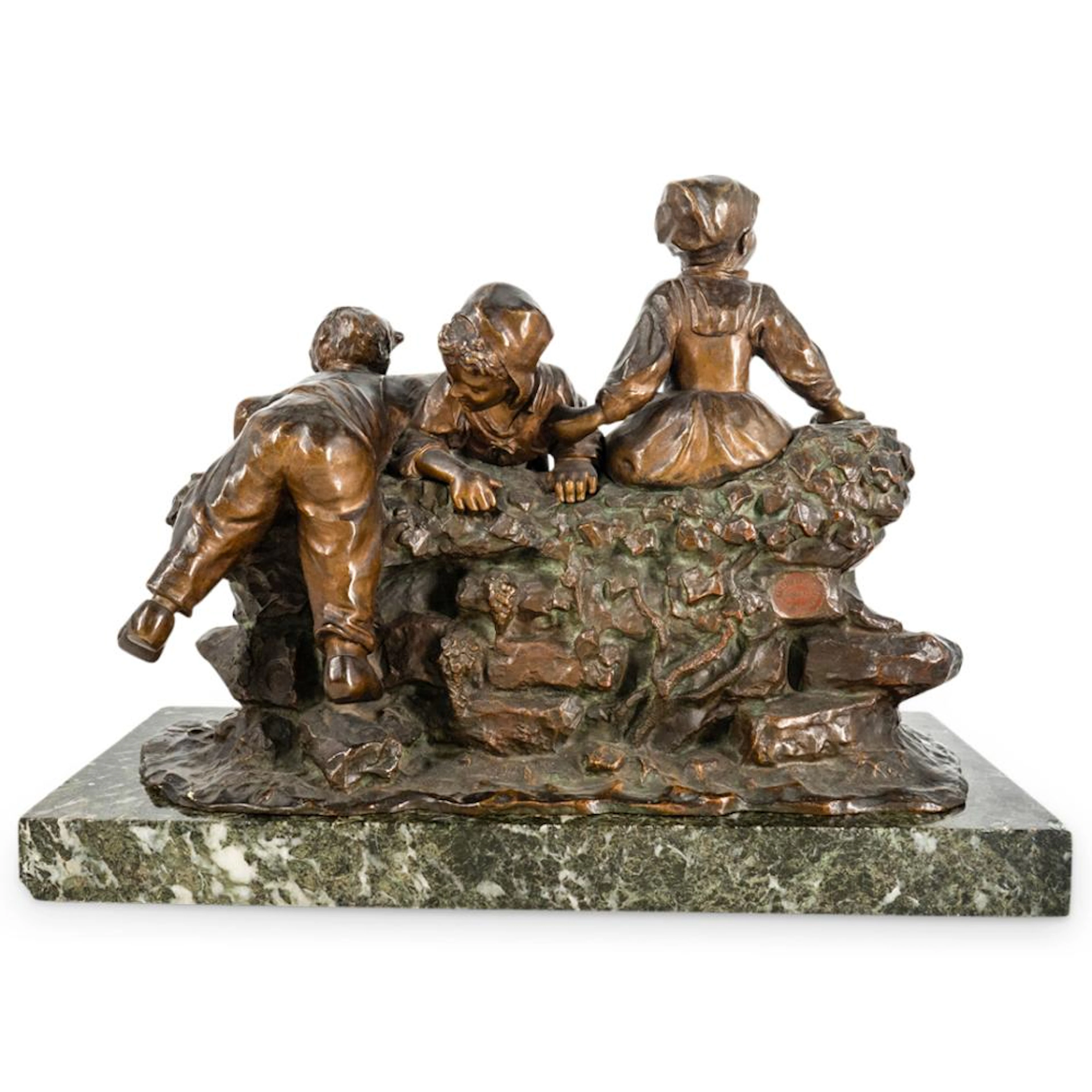 After Joseph D'Aste "Sur Les Ruines" Bronze