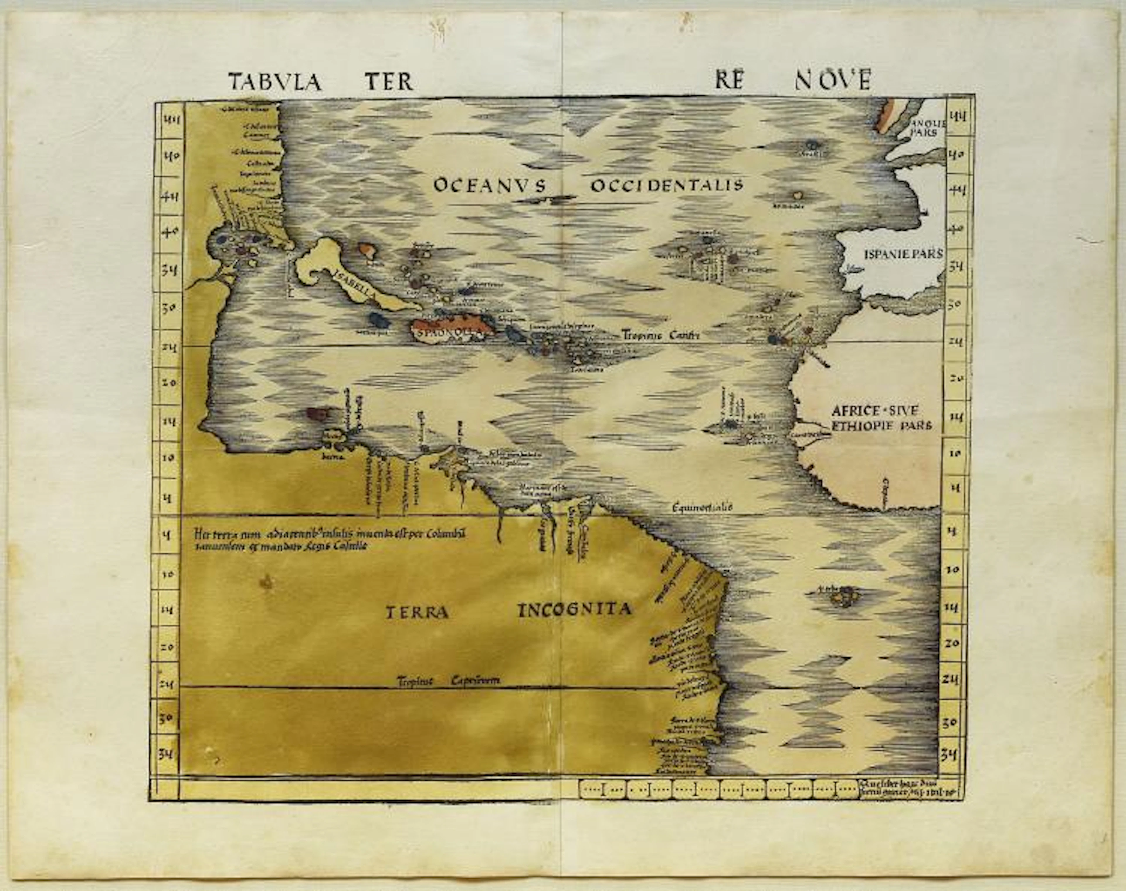 1513 Waldseemuller Woodcut Admiral's Map