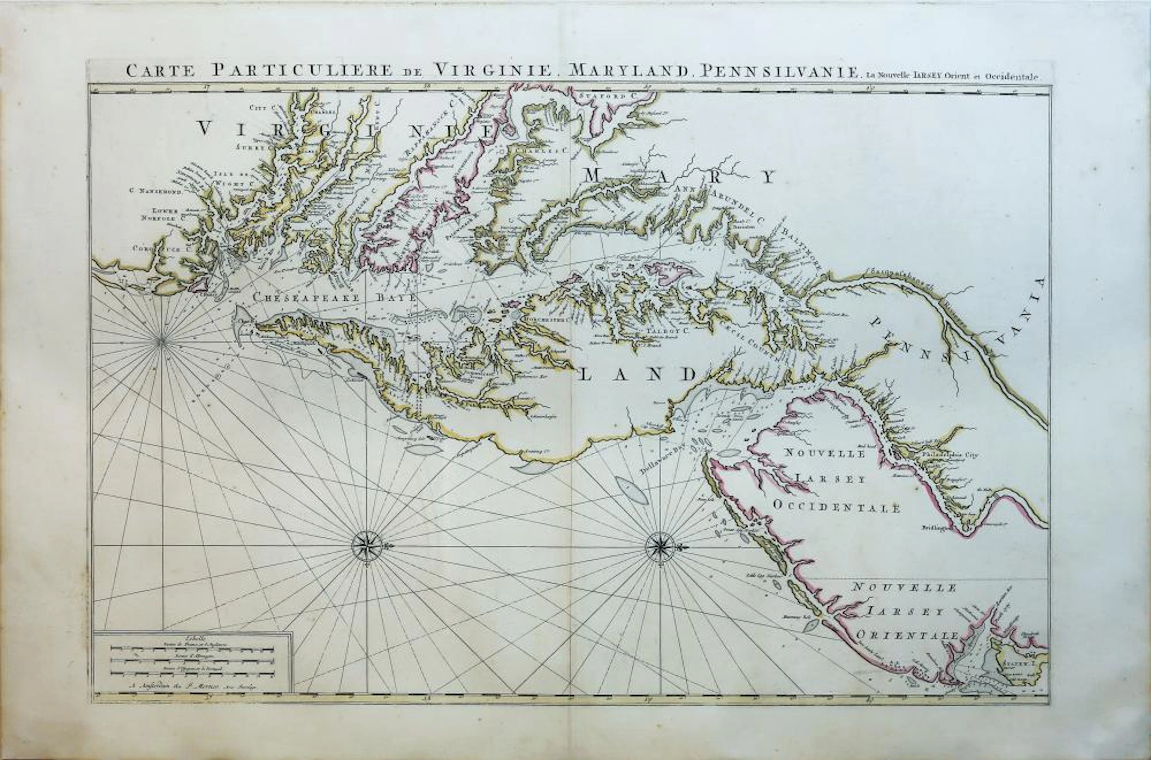 Mortier Map of East Coast 1700