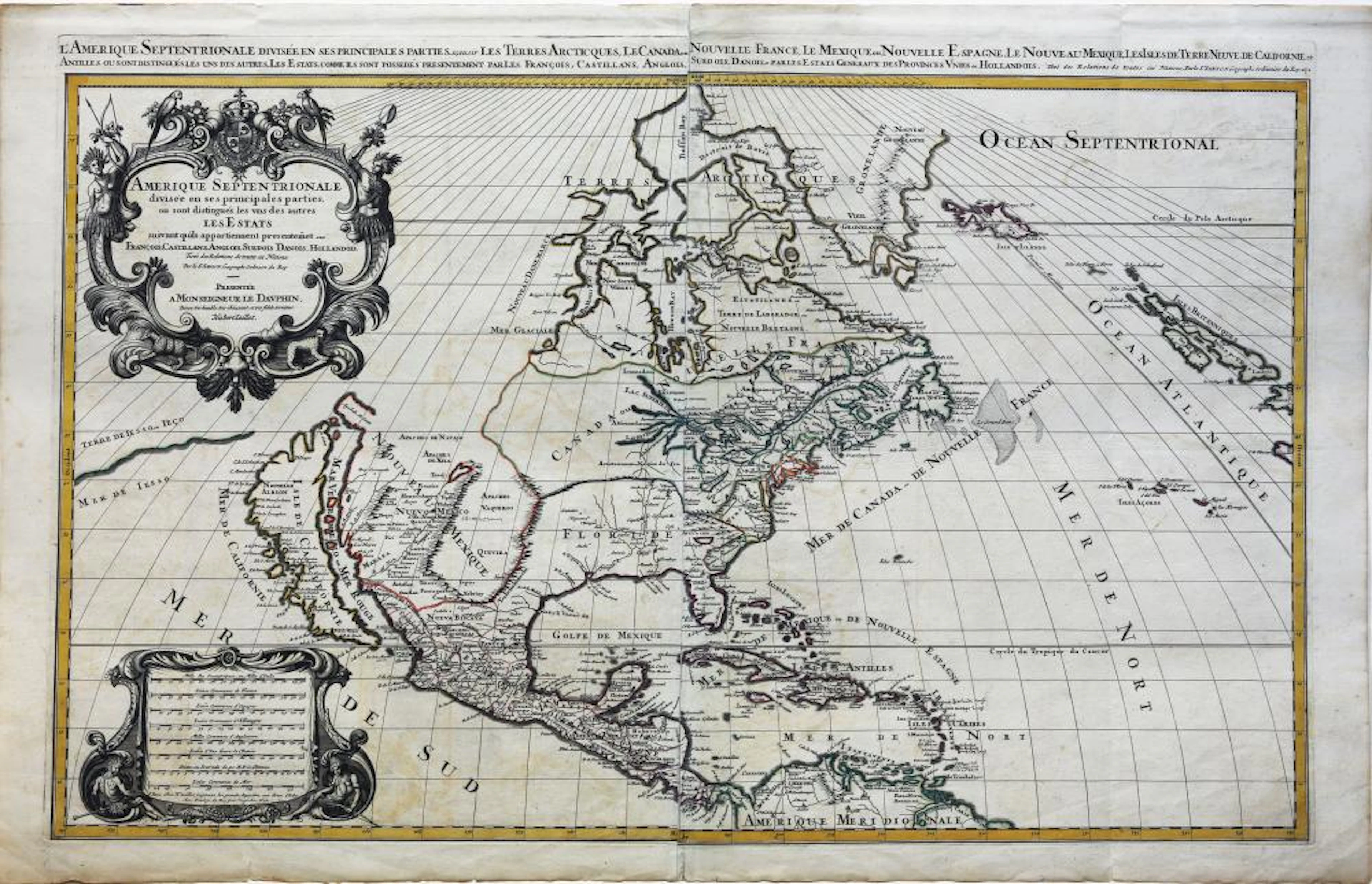 Jaillot Map of N. America, 1692