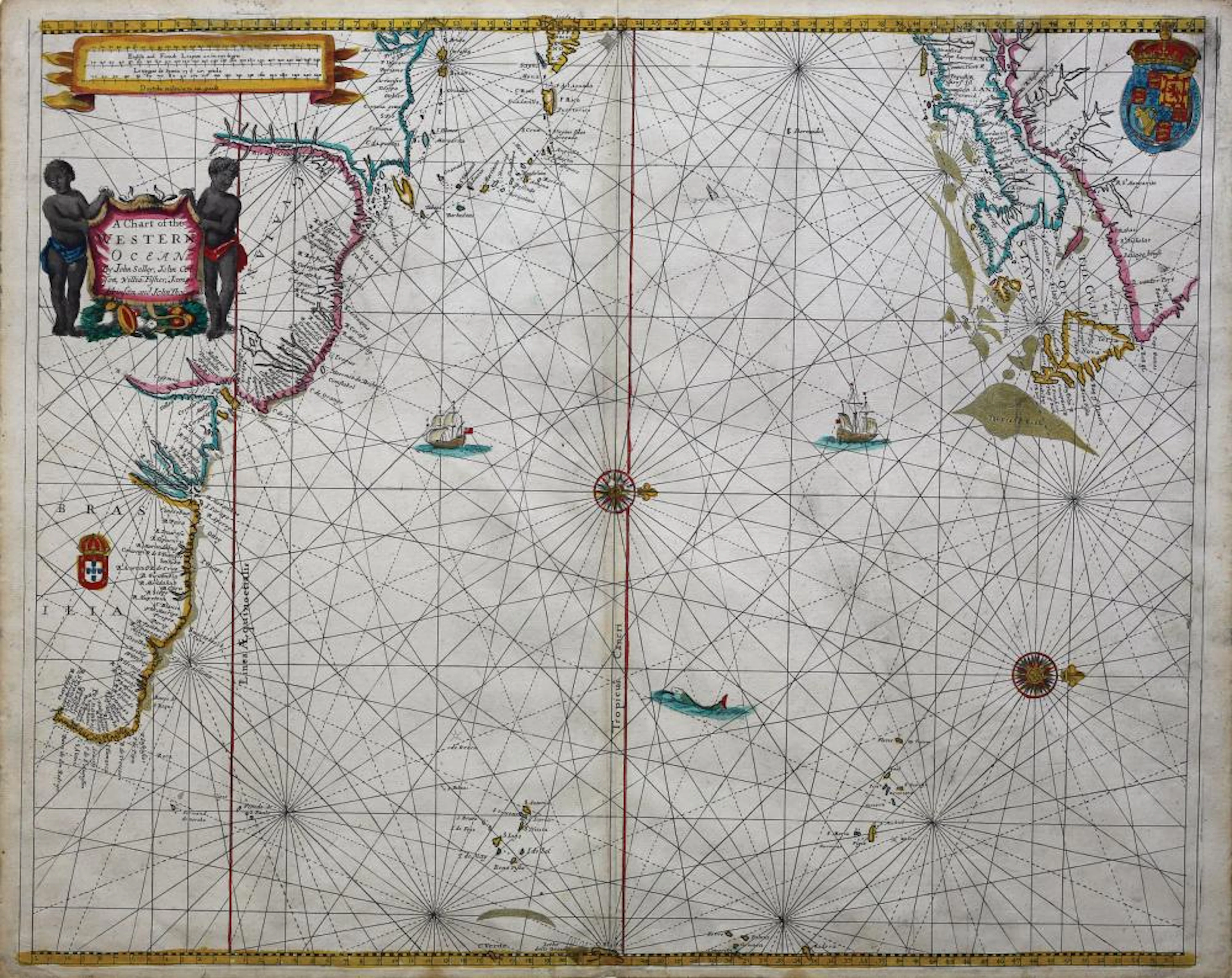 Seller Map of Atlantic, 1674