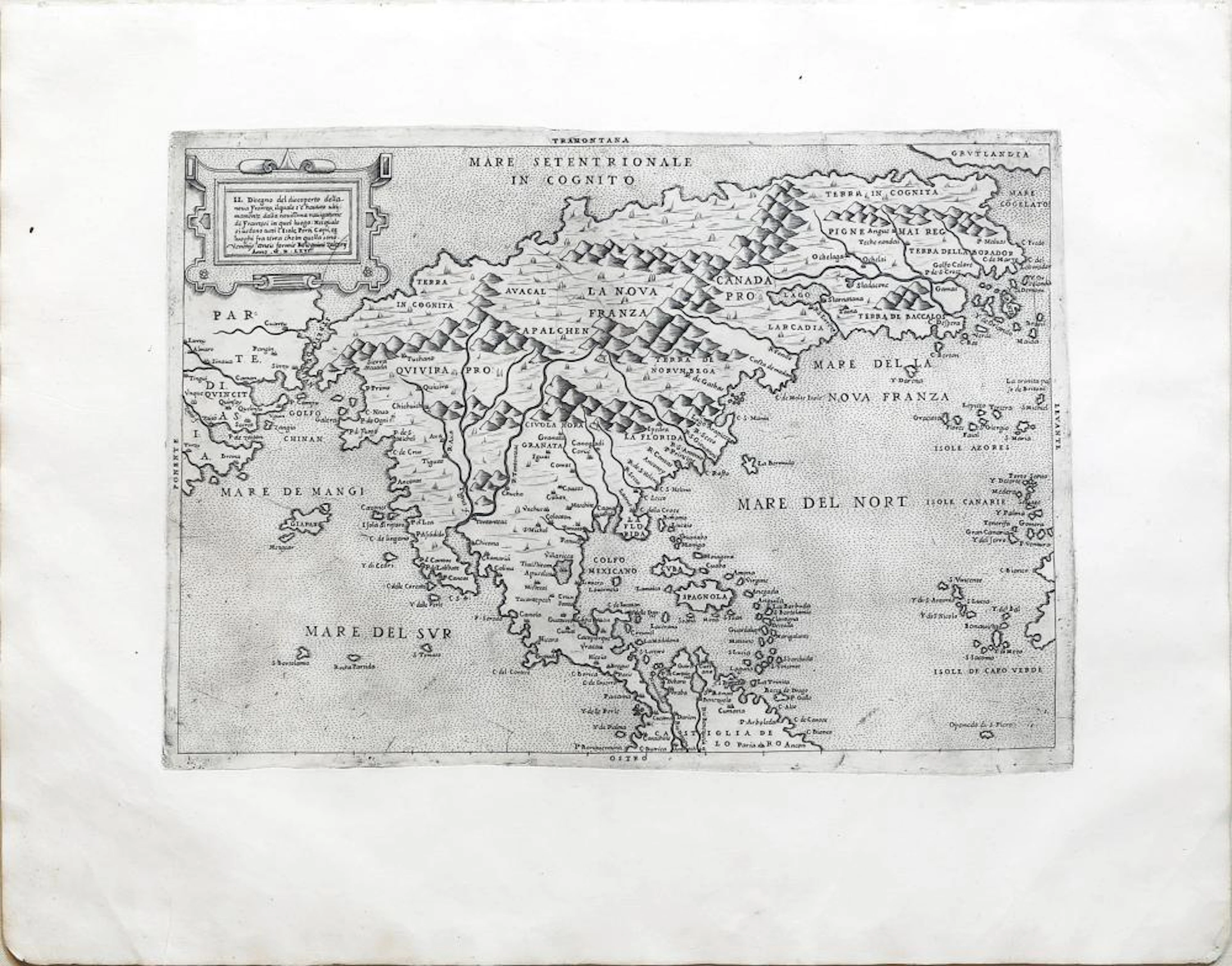 Zaktieri Map of North America 1566