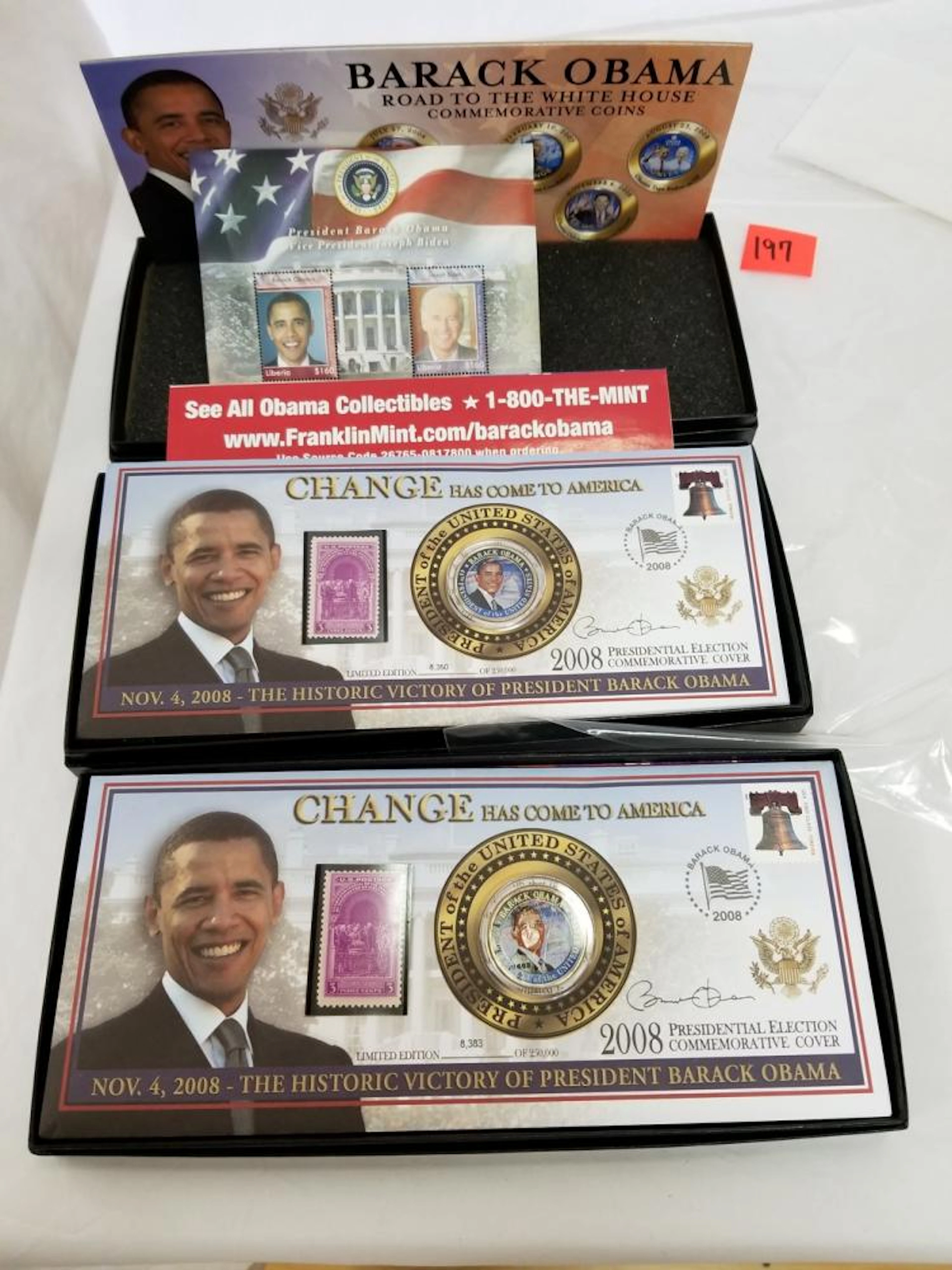 Lot of 2008 President Obama Coins and Stamps