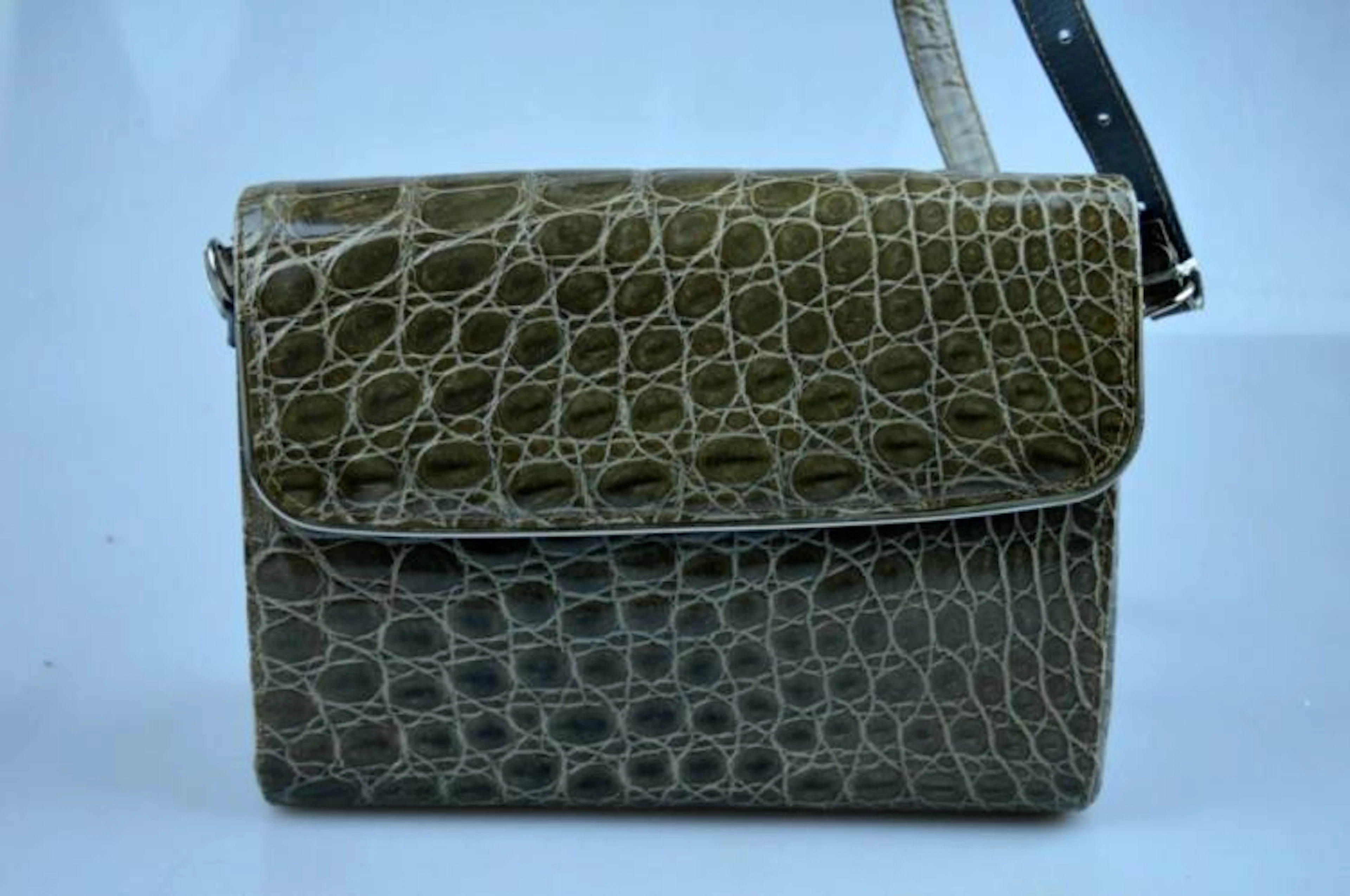 Vintage Gino Tromba Italian Alligator Handbag