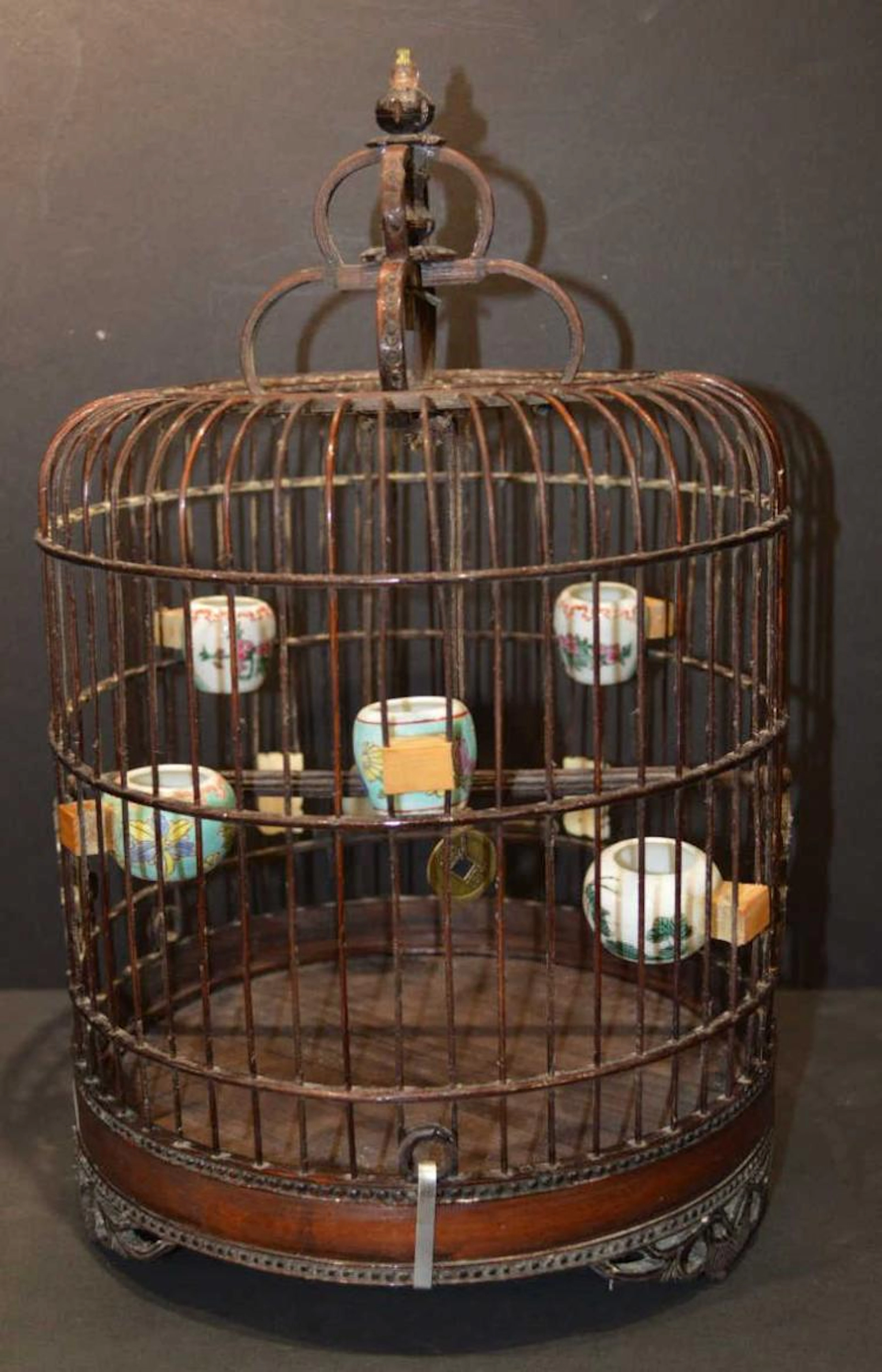 Wooden oriental birdcage
