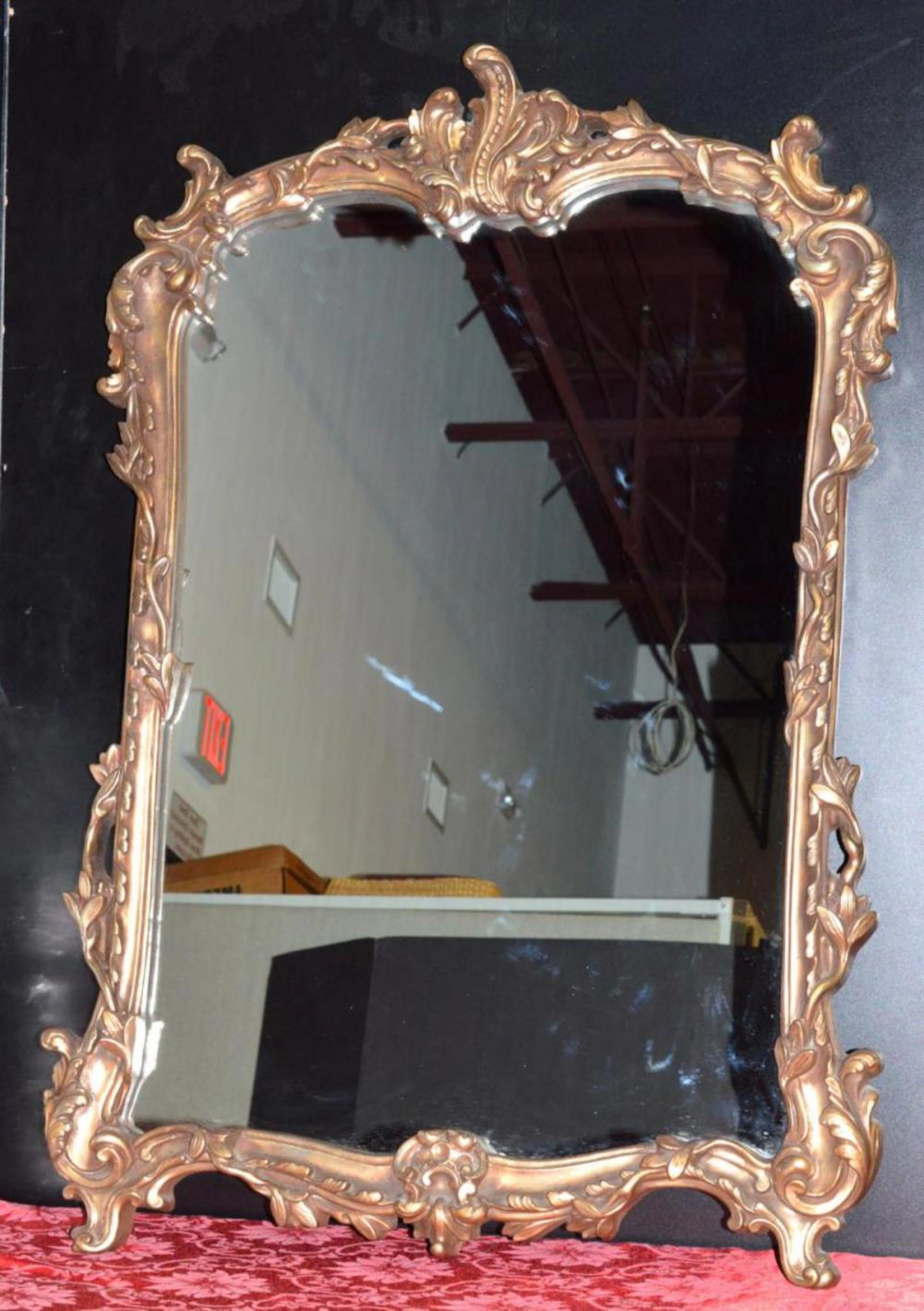 Large Ornate Mediterranean Wall Hanging Mirror