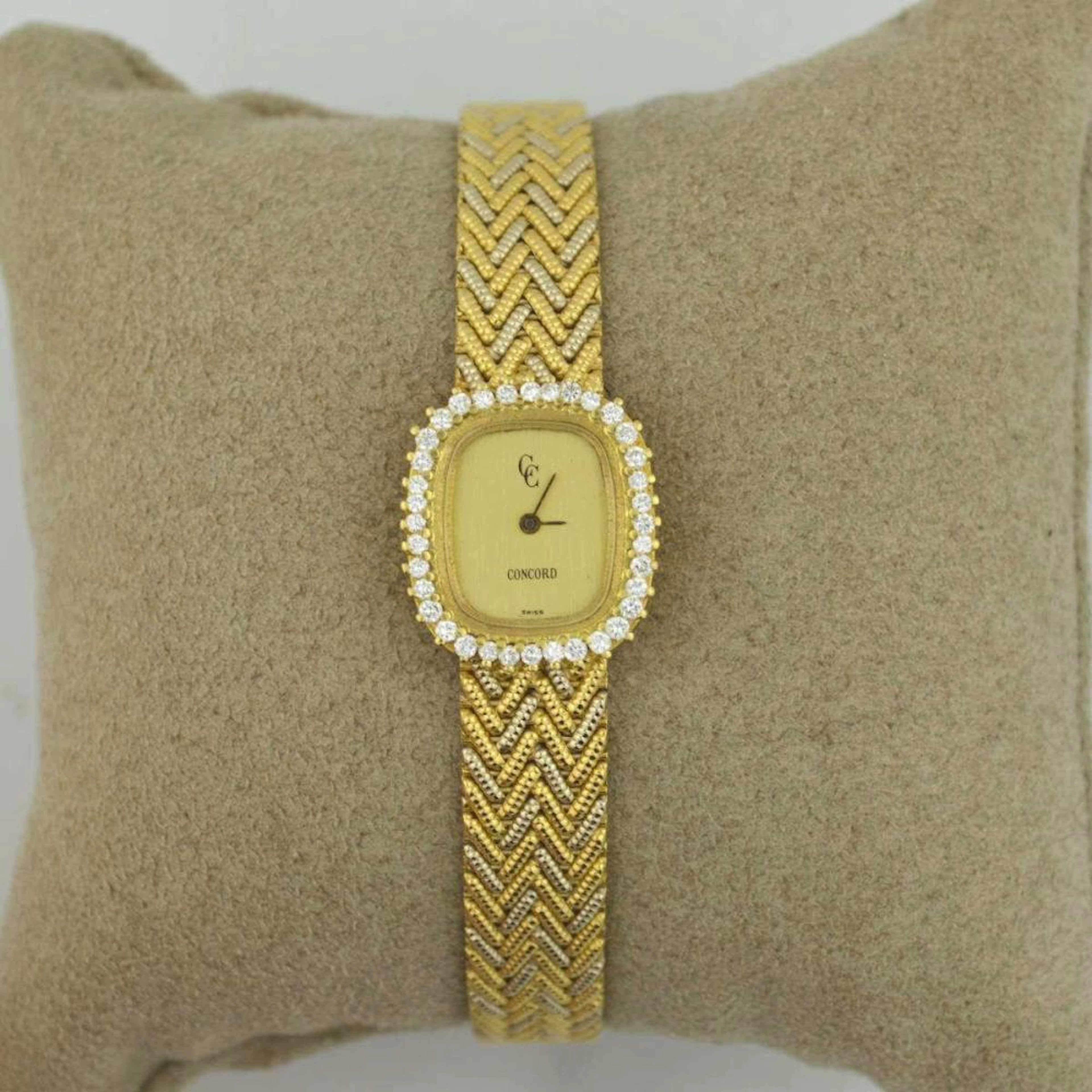Ladies 18kt two tone Concord diamond dress watch
