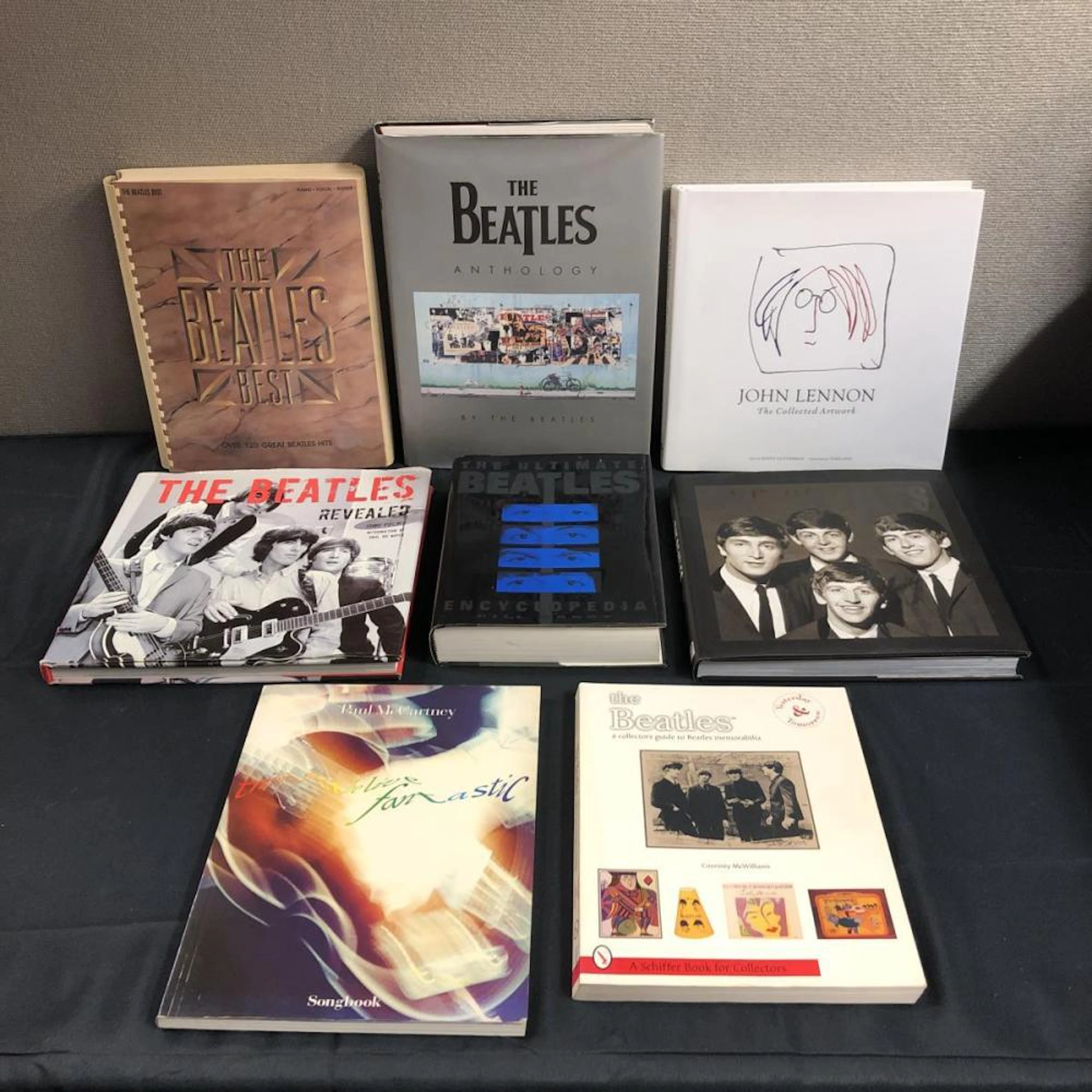Lot of 8 Different Beatles Books & Sepia Poster