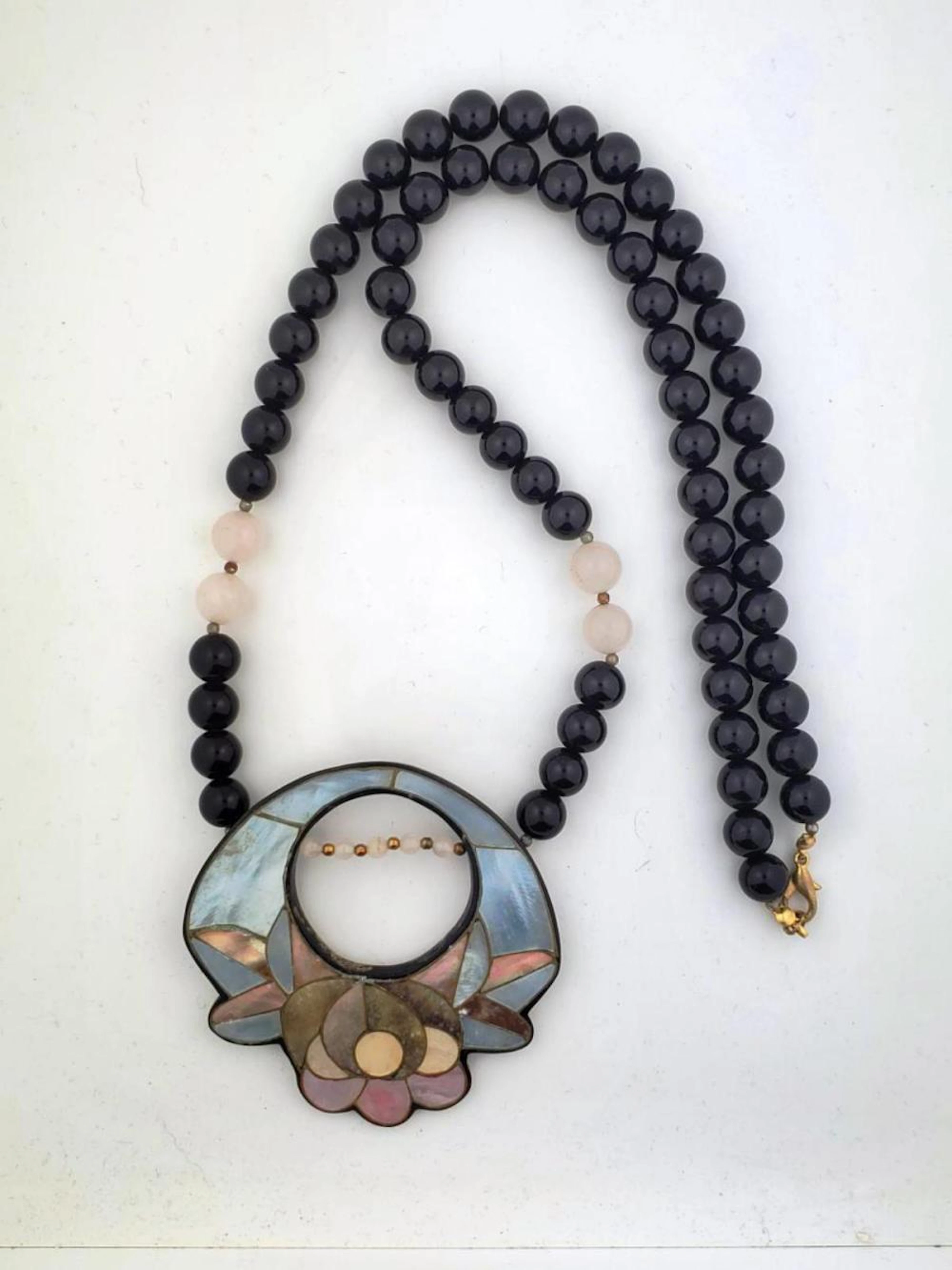 Ladies inlayed mother of pearl jewelry suite