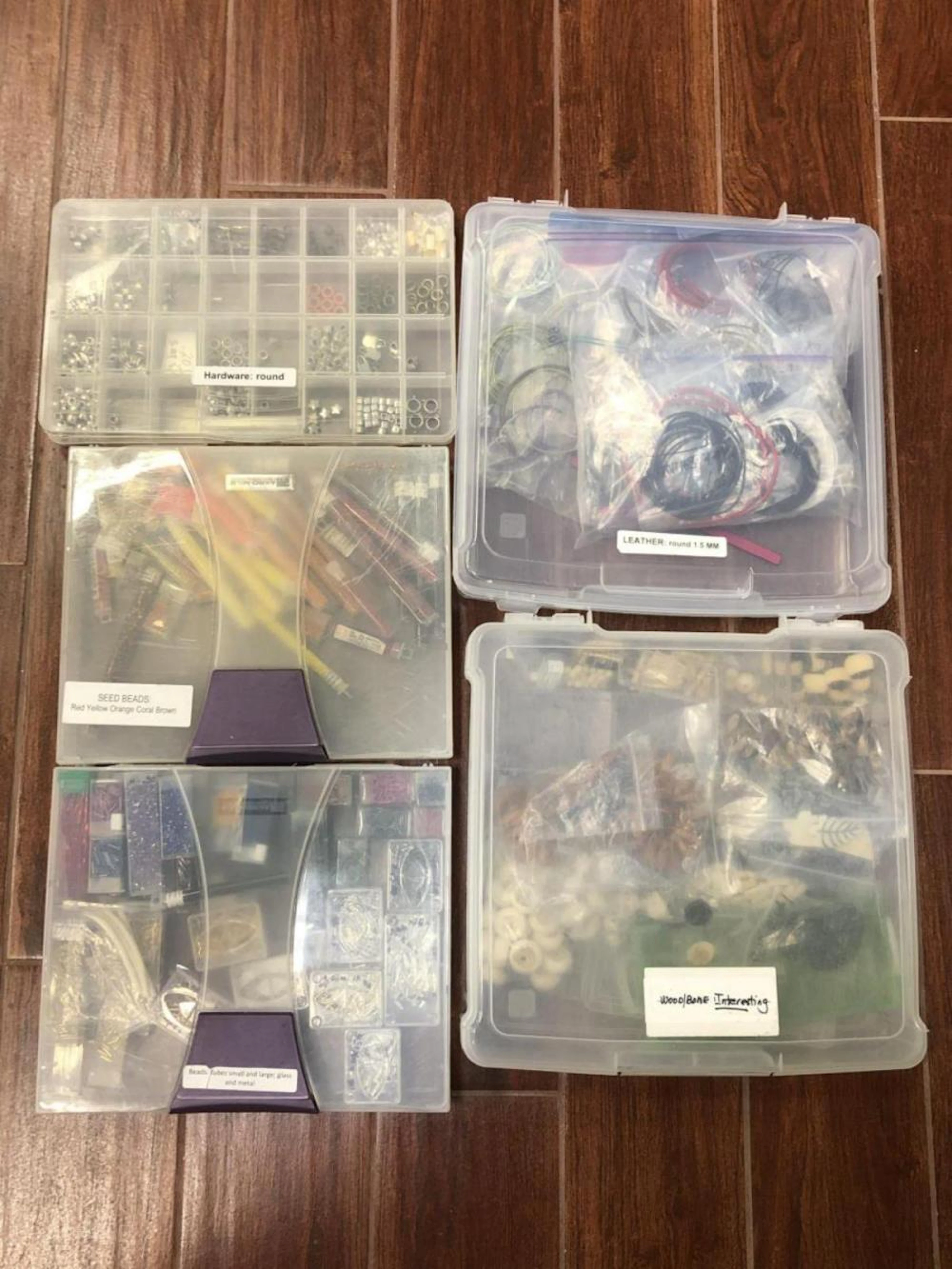 Lot of Jewelry Beads & Related Hardware