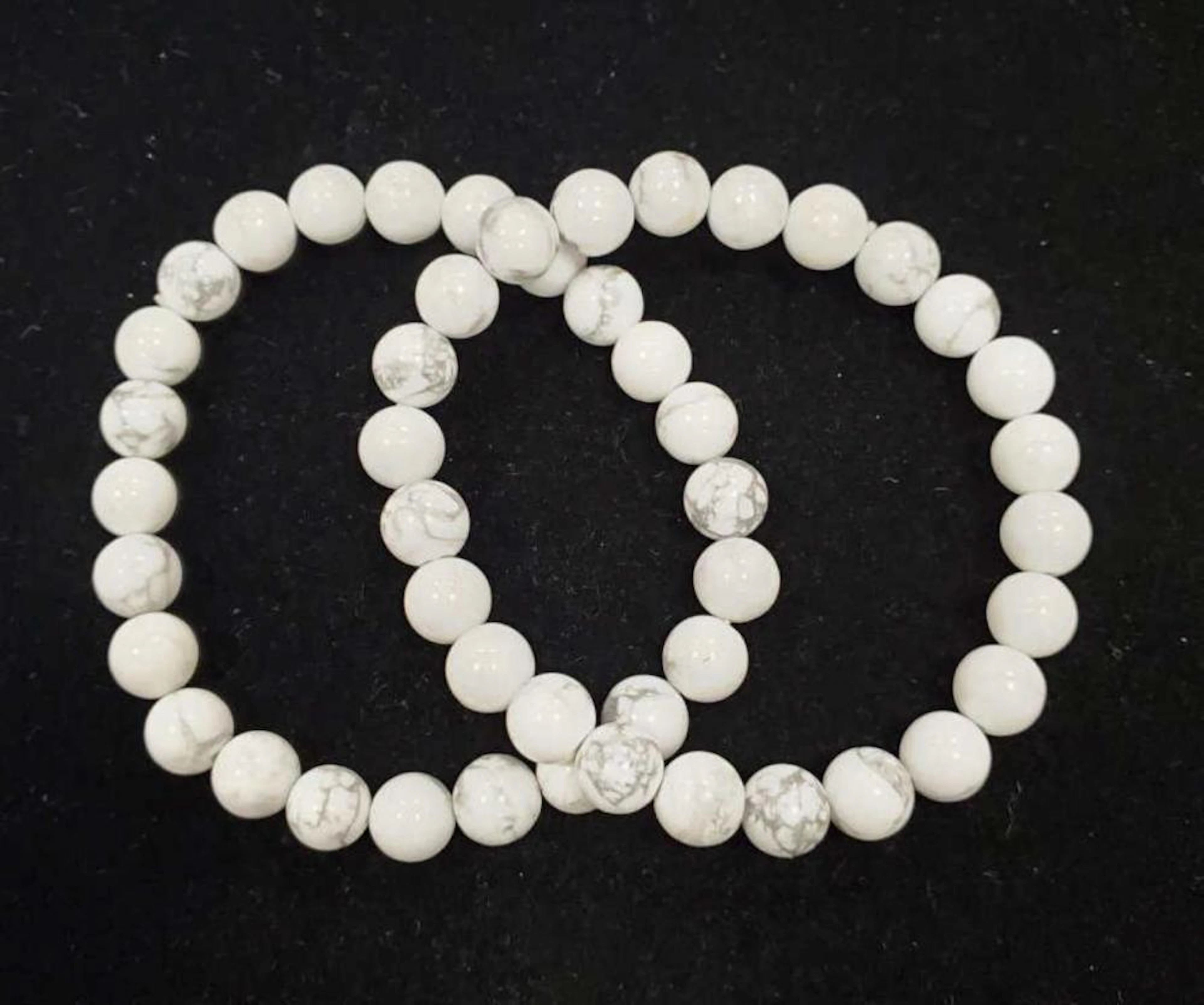 Ladies howlite bead bracelets
