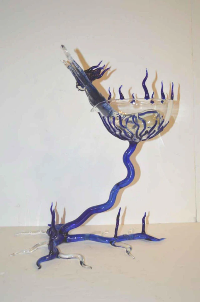 Art Glass Sculpture by Hans Godo Frabel