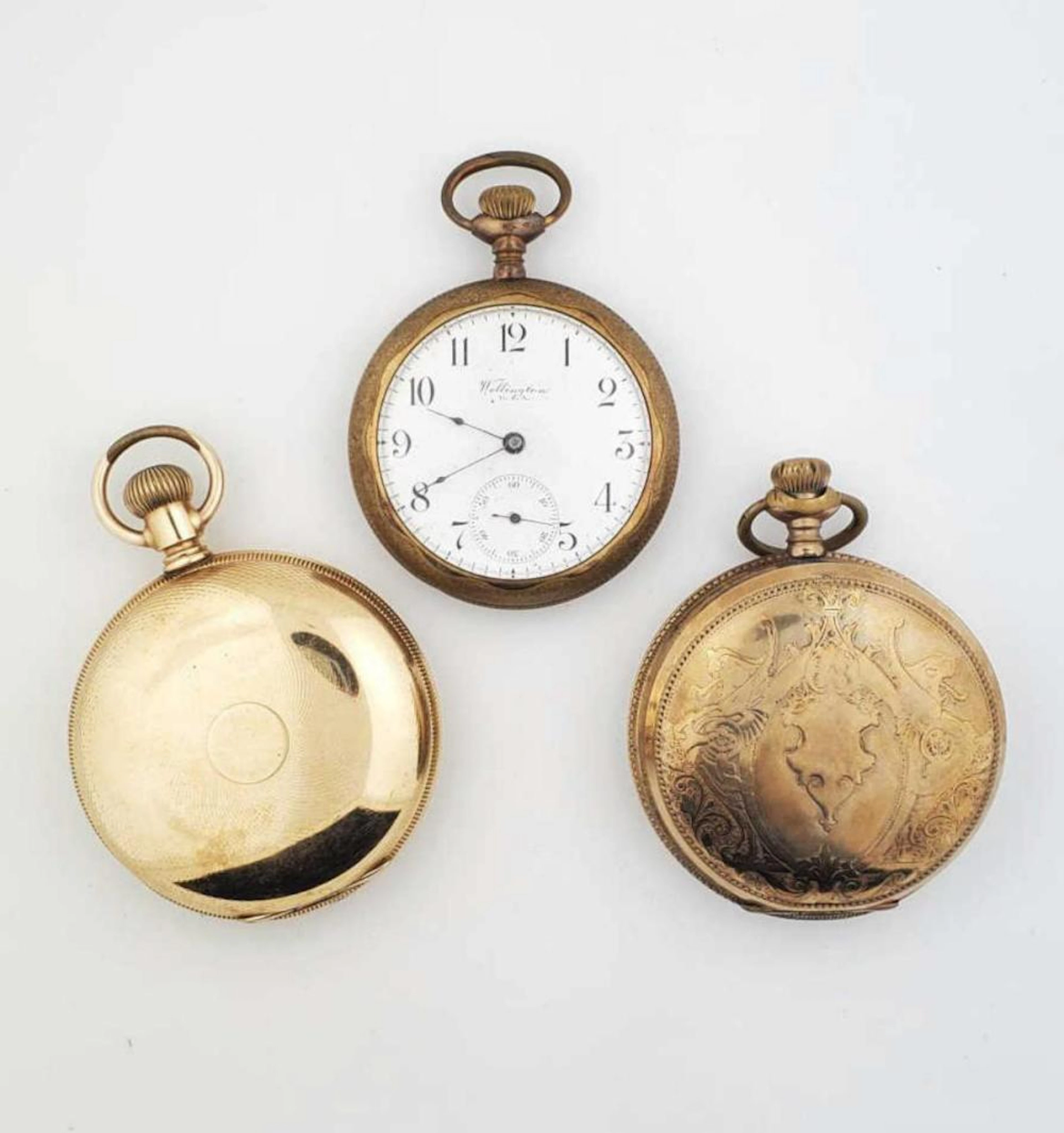 Group Vintage Pocket Watches Waltham Wellingto