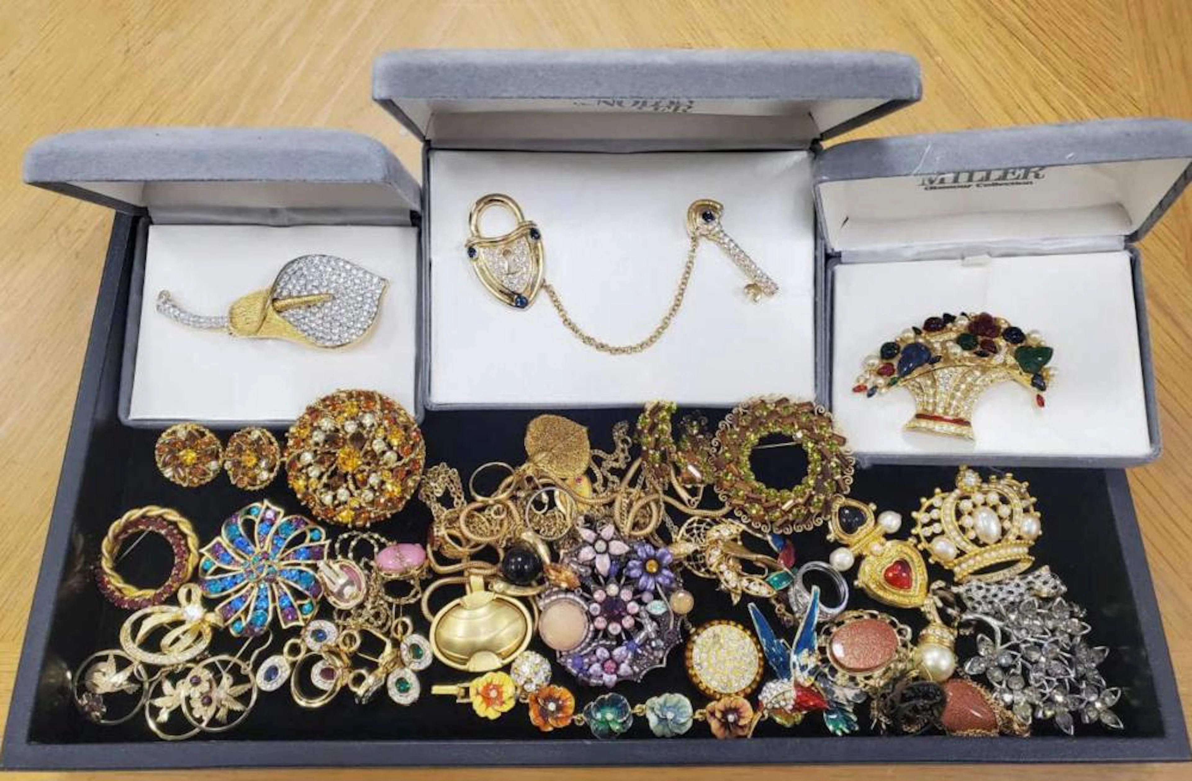Large lot of costume jewelry