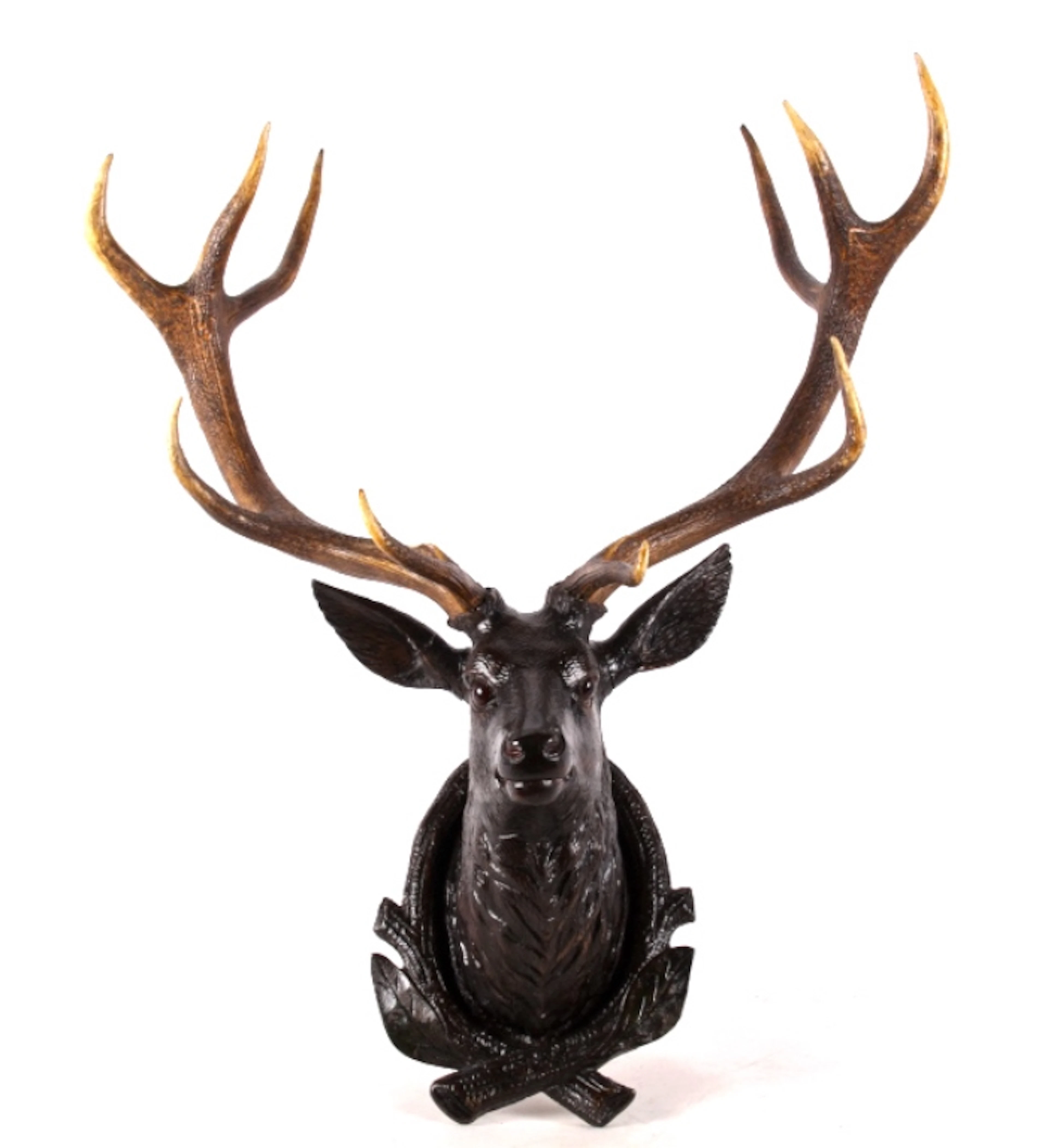 Black Forest Carved Eckartsau Franz Ferdinand Kaiser Wilhelm II Red Deer Mount