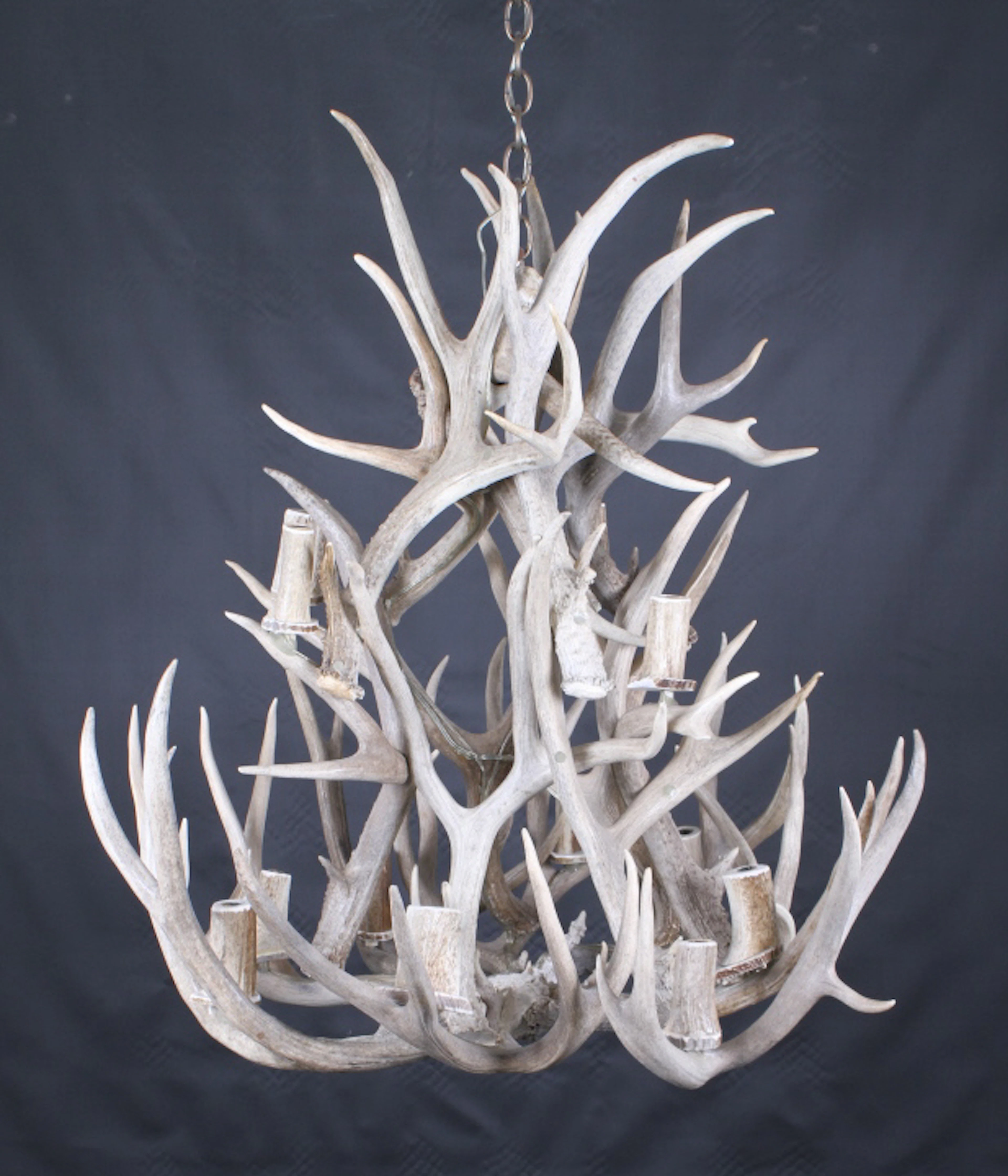 Rustic Custom Made Deer Antler Chandelier
