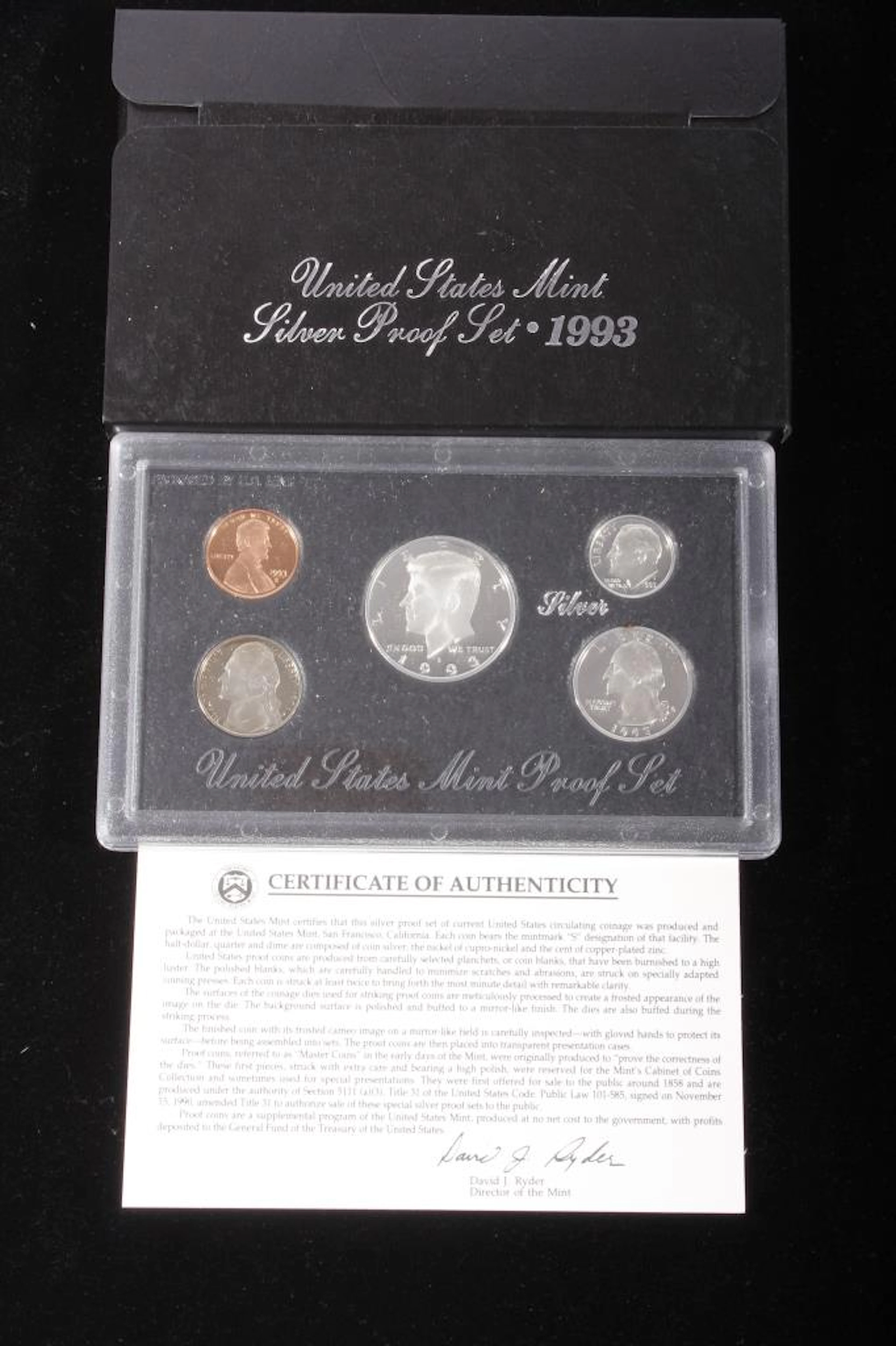 1993-S US Mint Silver Proof Set (5 Coins)
