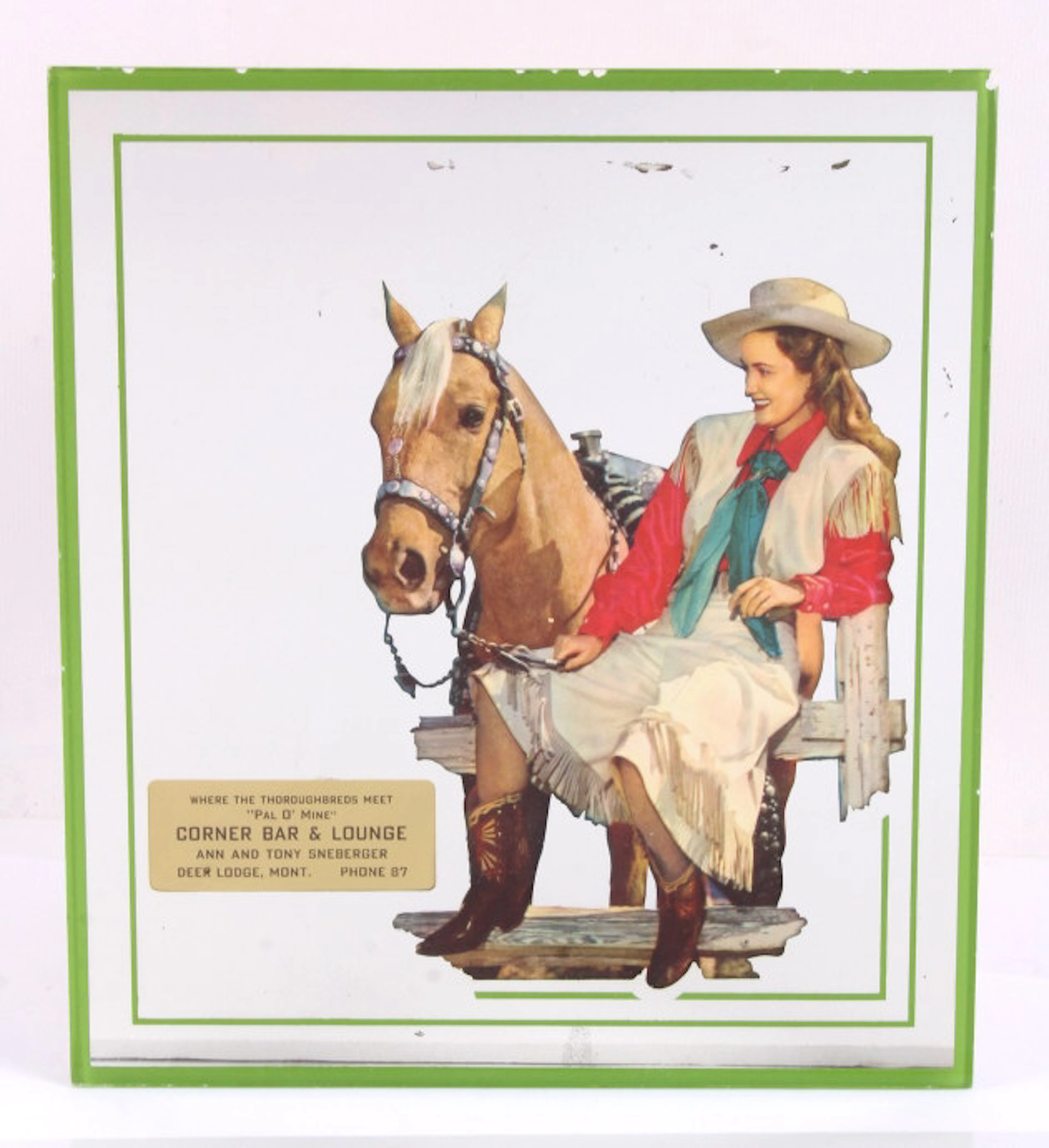 Deer Lodge Montana Advertising Mirror