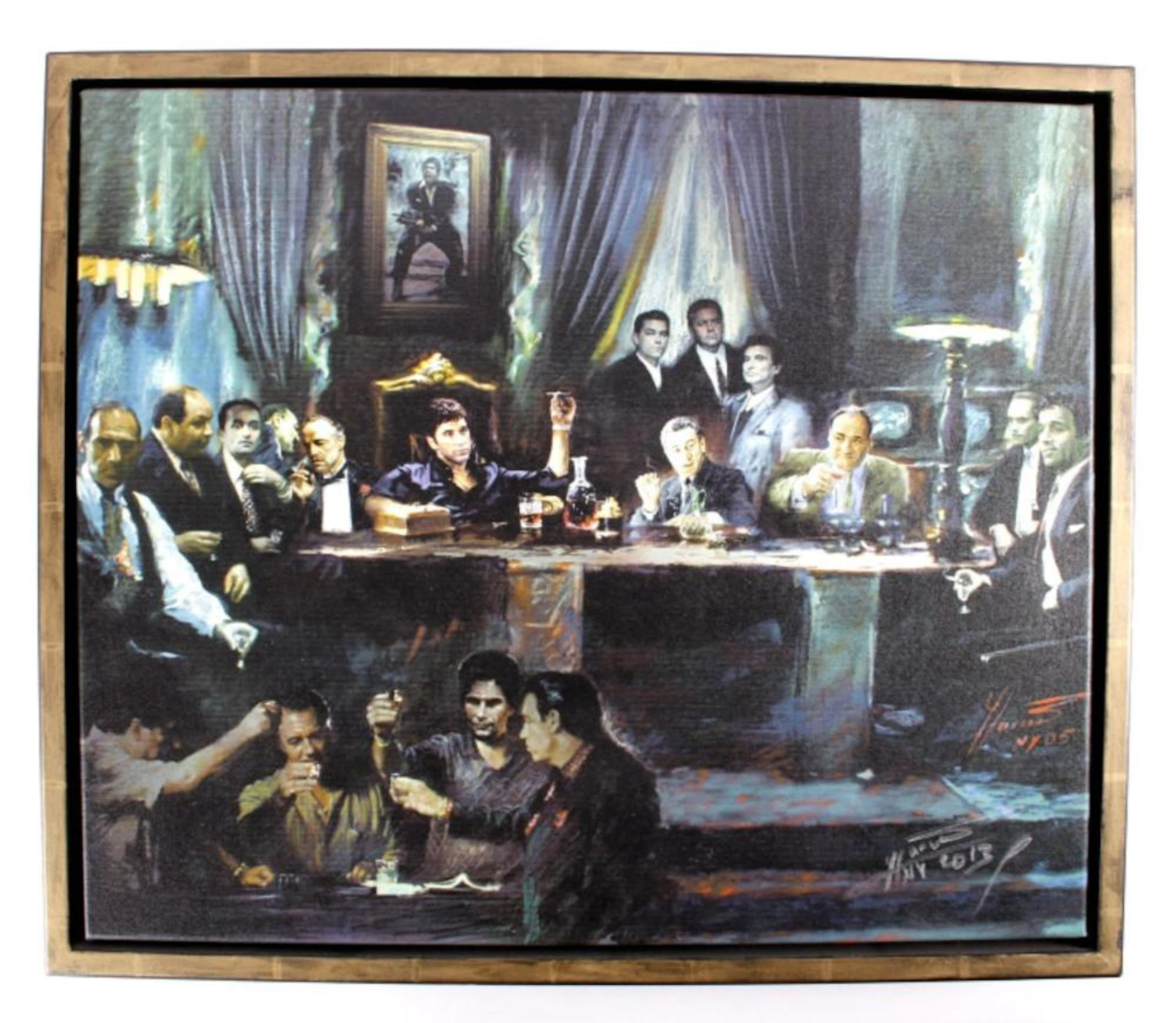 Last Supper of Movie Villians Giclee Art on Canvas
