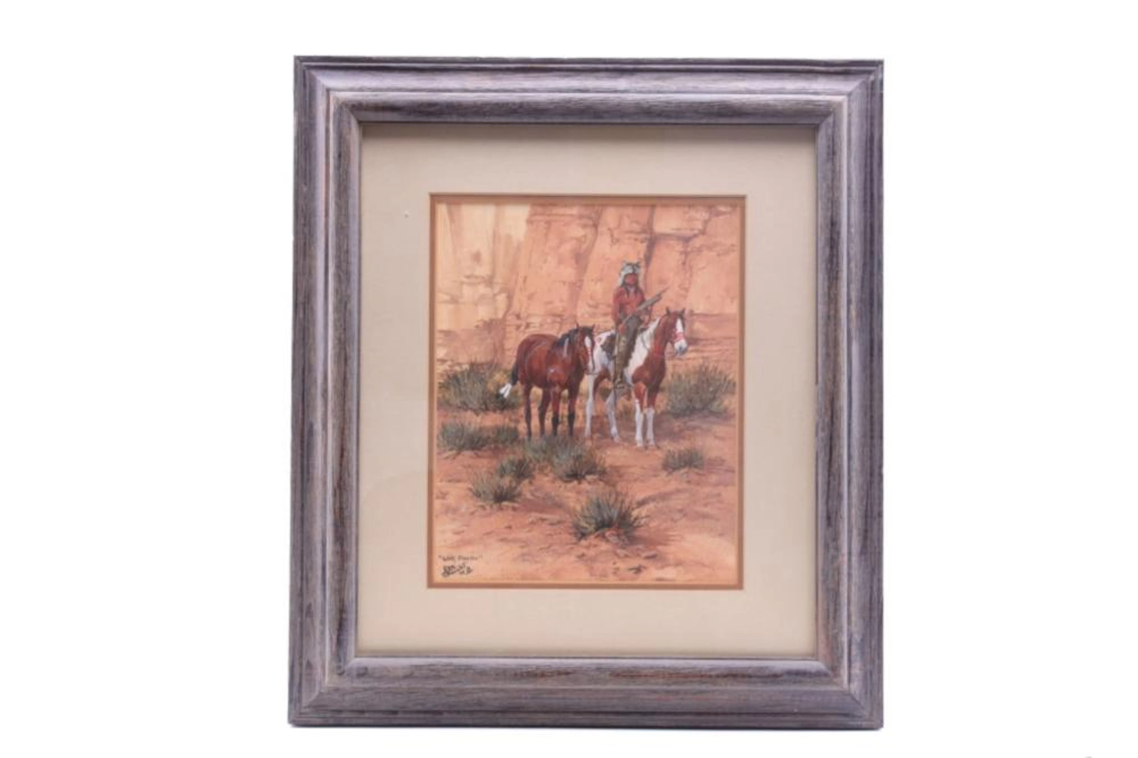 Stewart, Ron (1941-) Wild Ponies Gouache c. 1975