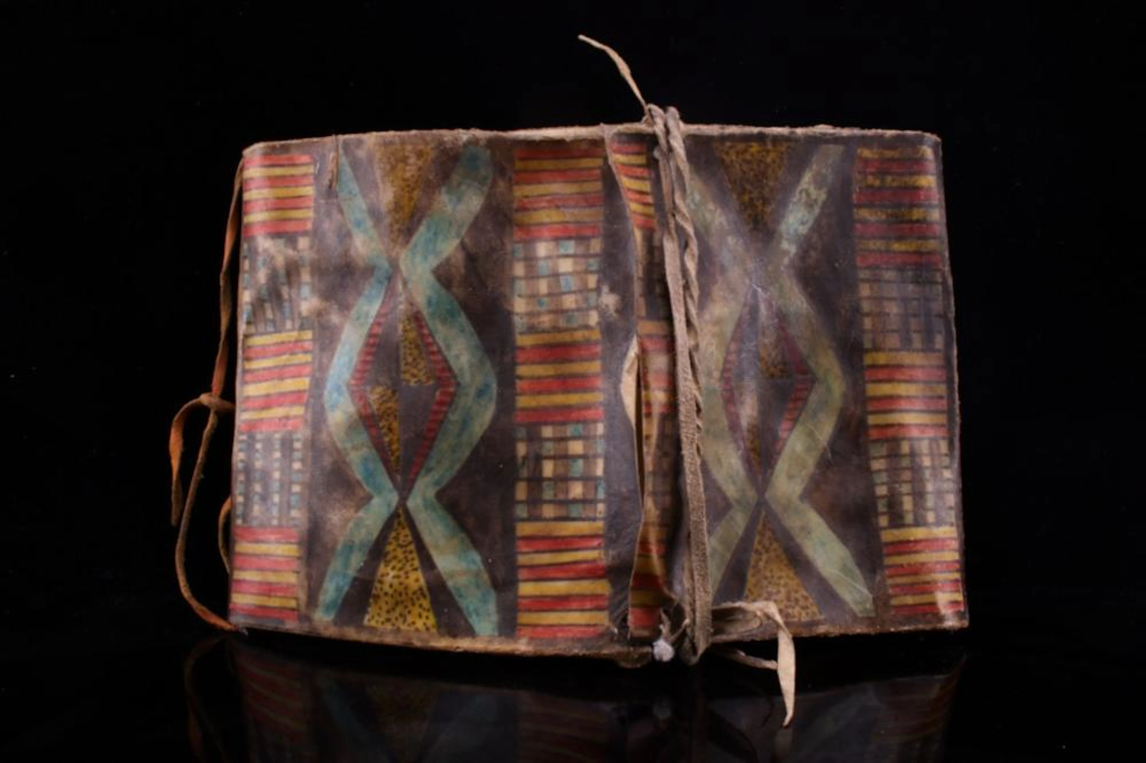 Lakota Sioux Ogalala Parfleche Polychrome Envelope