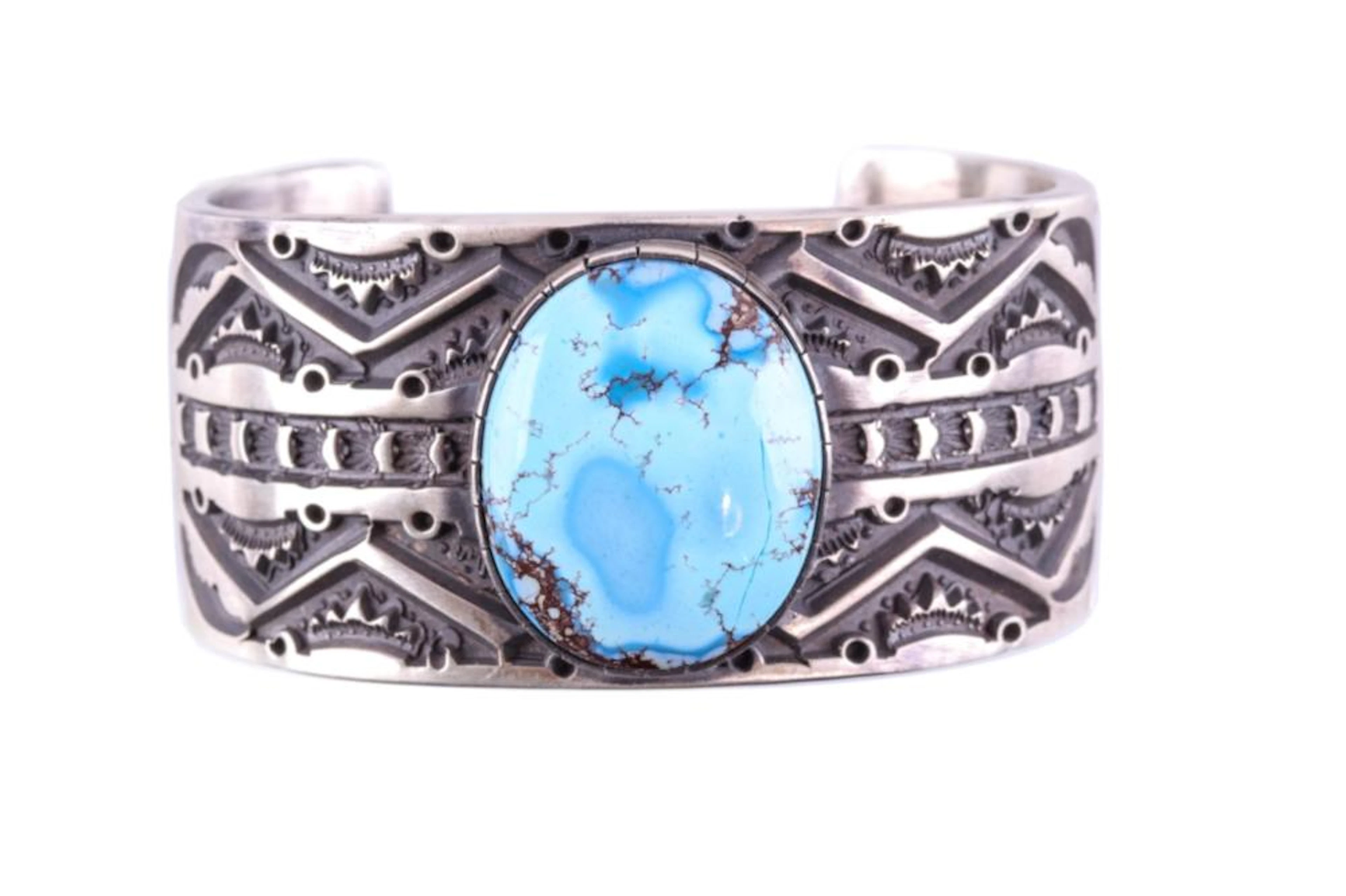 avajo Sterling & Golden Hills Turquoise Bracelet