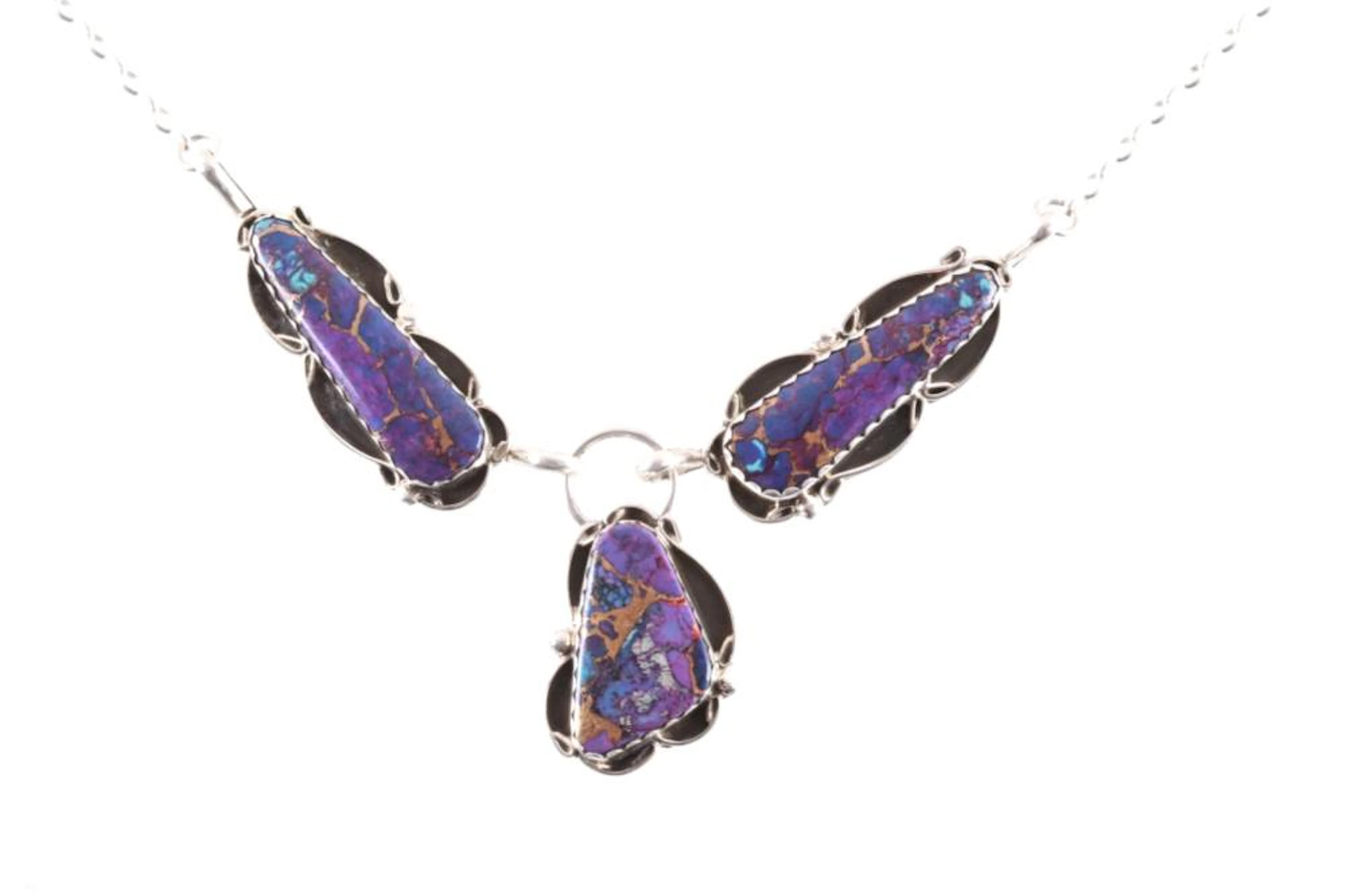 avajo B. Begay Tsosie Silver Sugilite Necklace