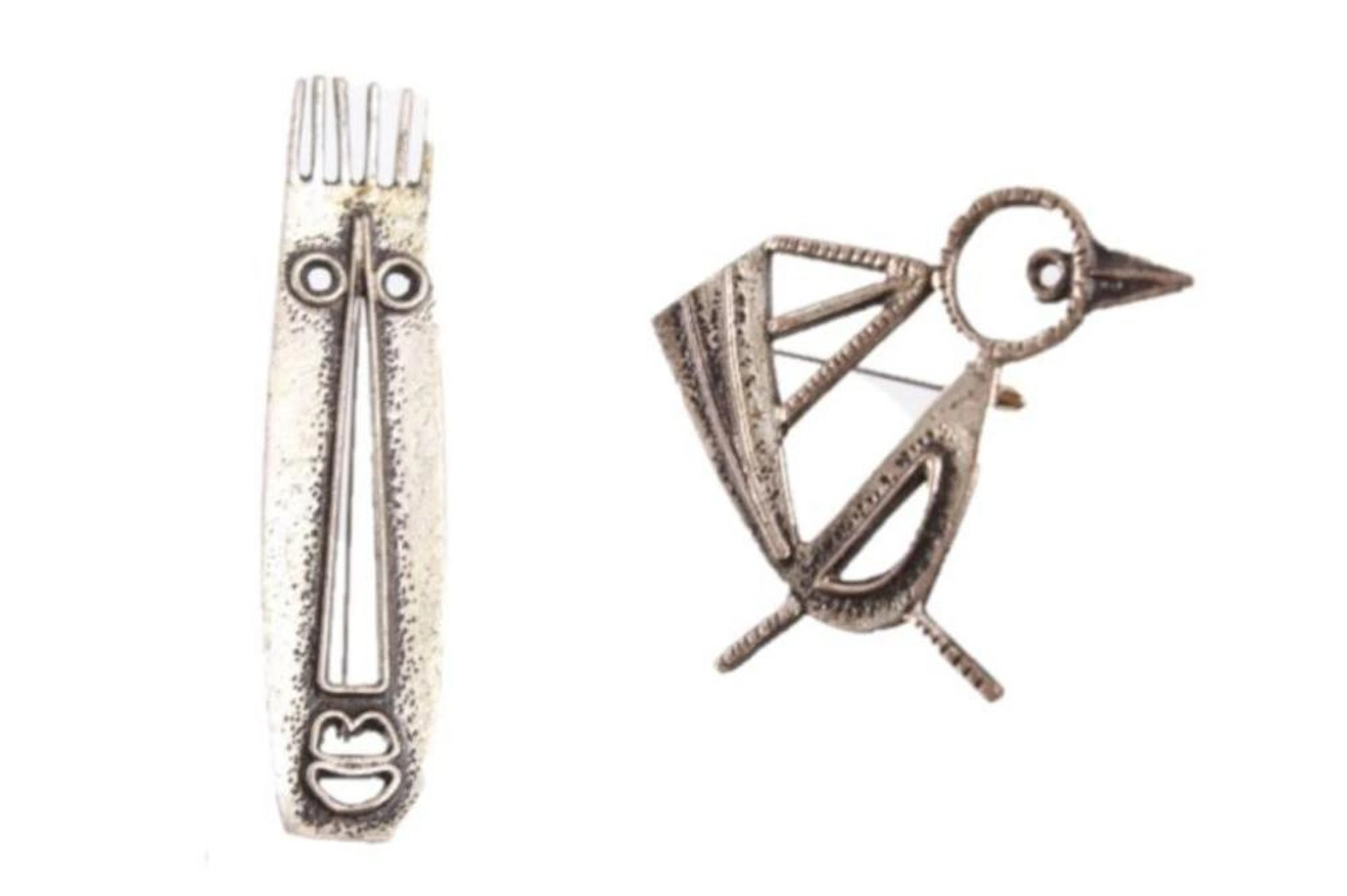 Percz Janos Modernist Figural Brooches