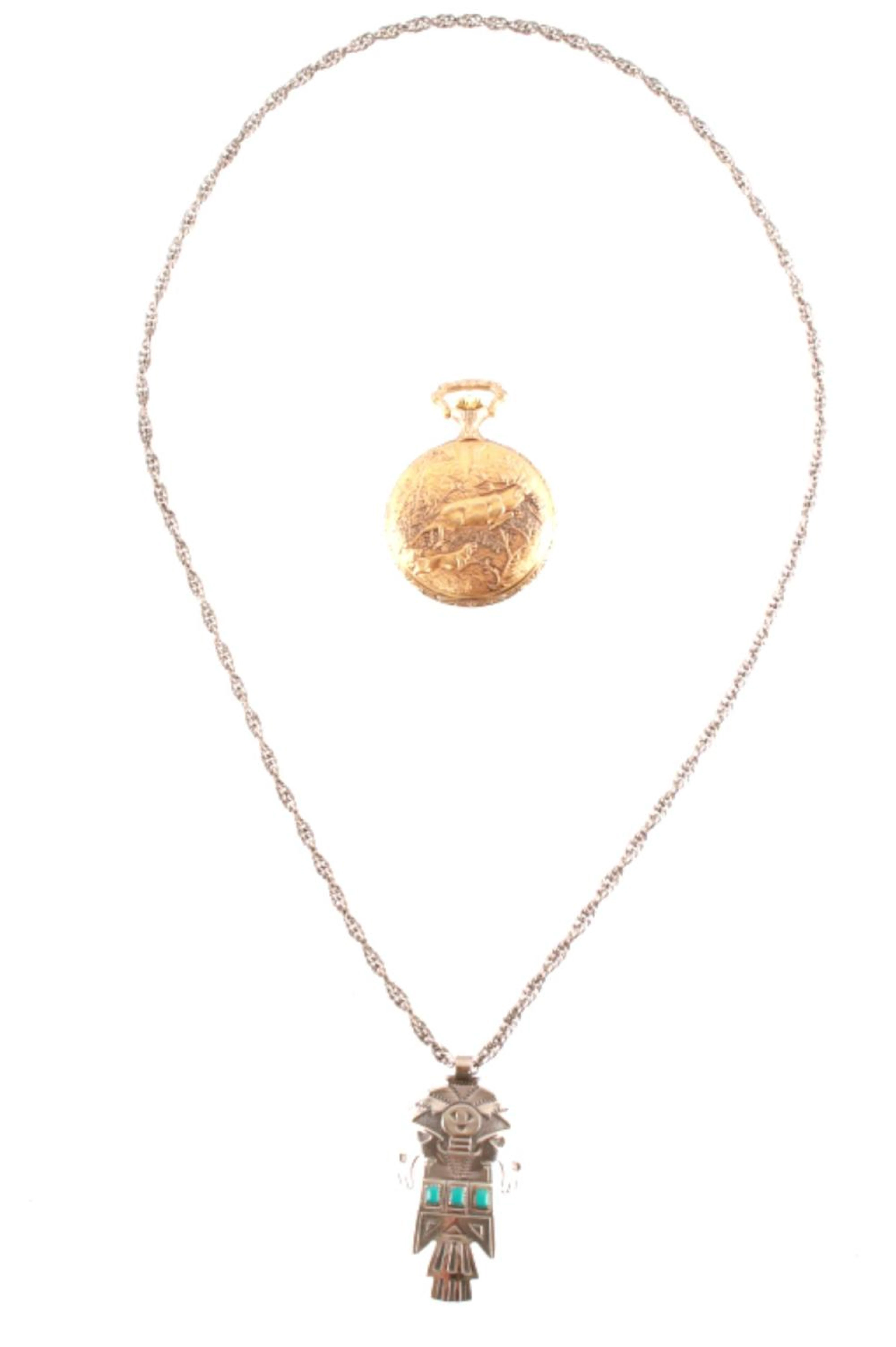 Bell Trading Post Necklace, Le Gant Pocketwatch