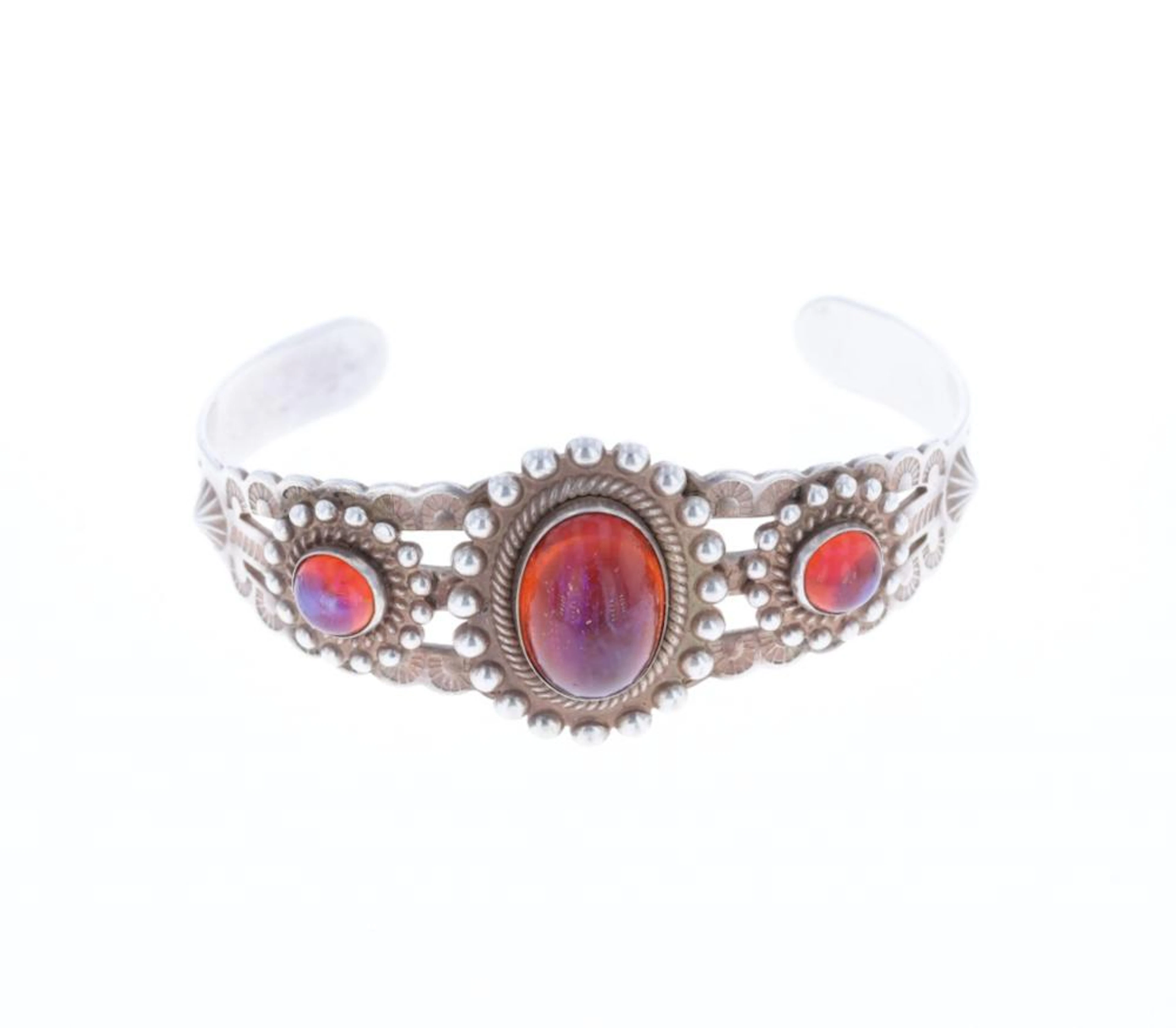 avajo Sterling Silver & Rhodonite Bracelet