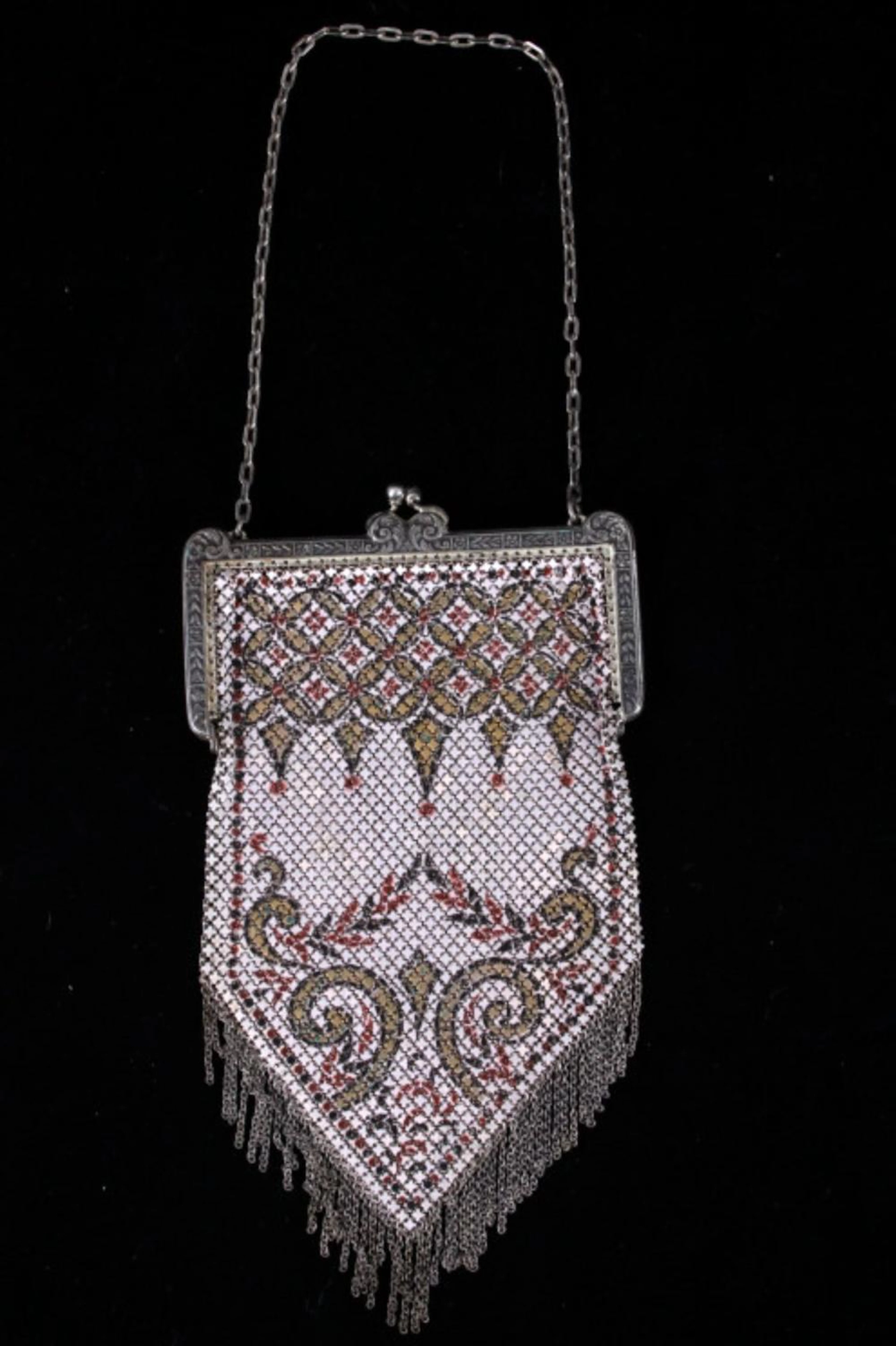 Original Mandalian Lustro-Pearl Finish Mesh Purse
