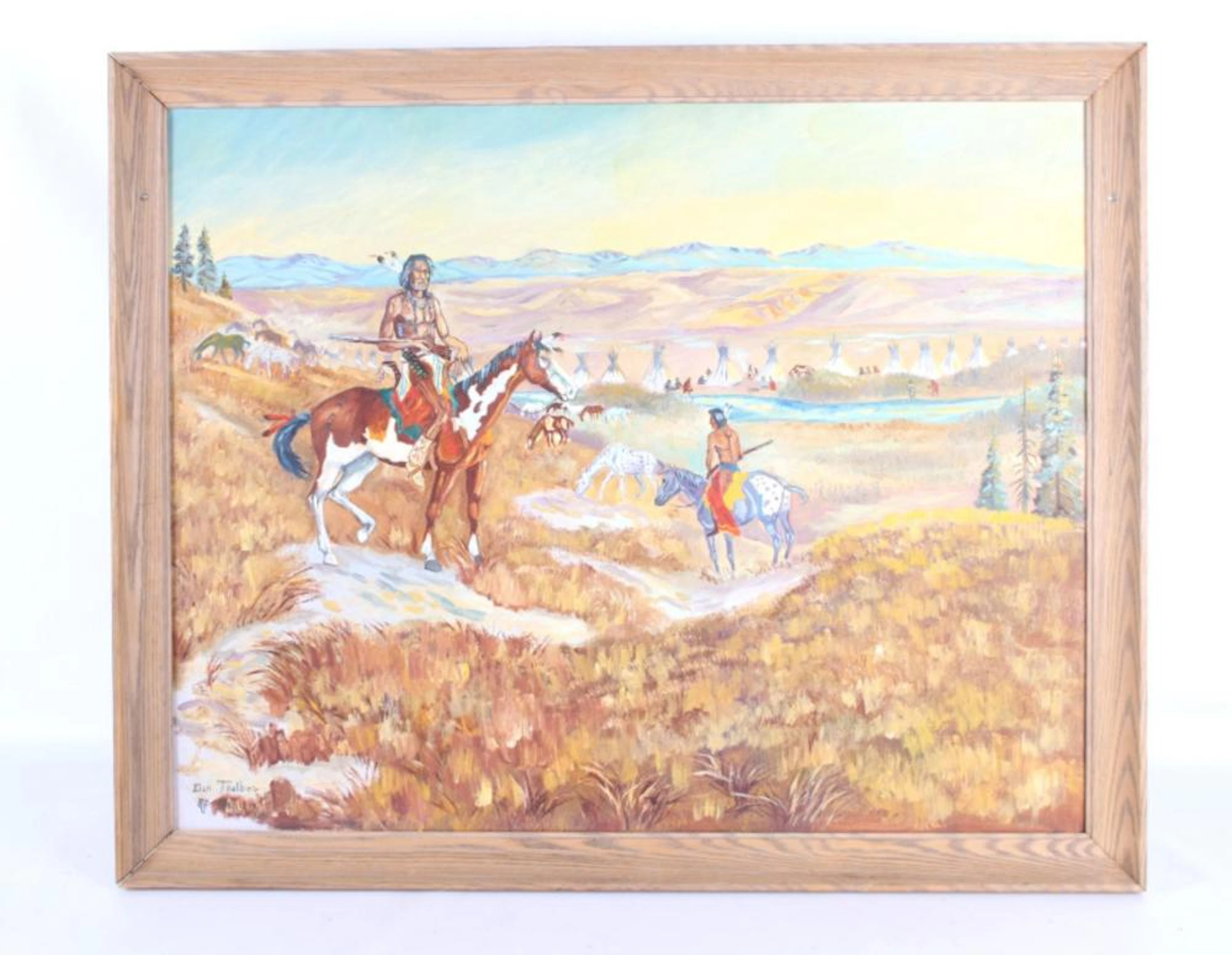 Dan Taulbee (1924-1987) Montana Tribal Village