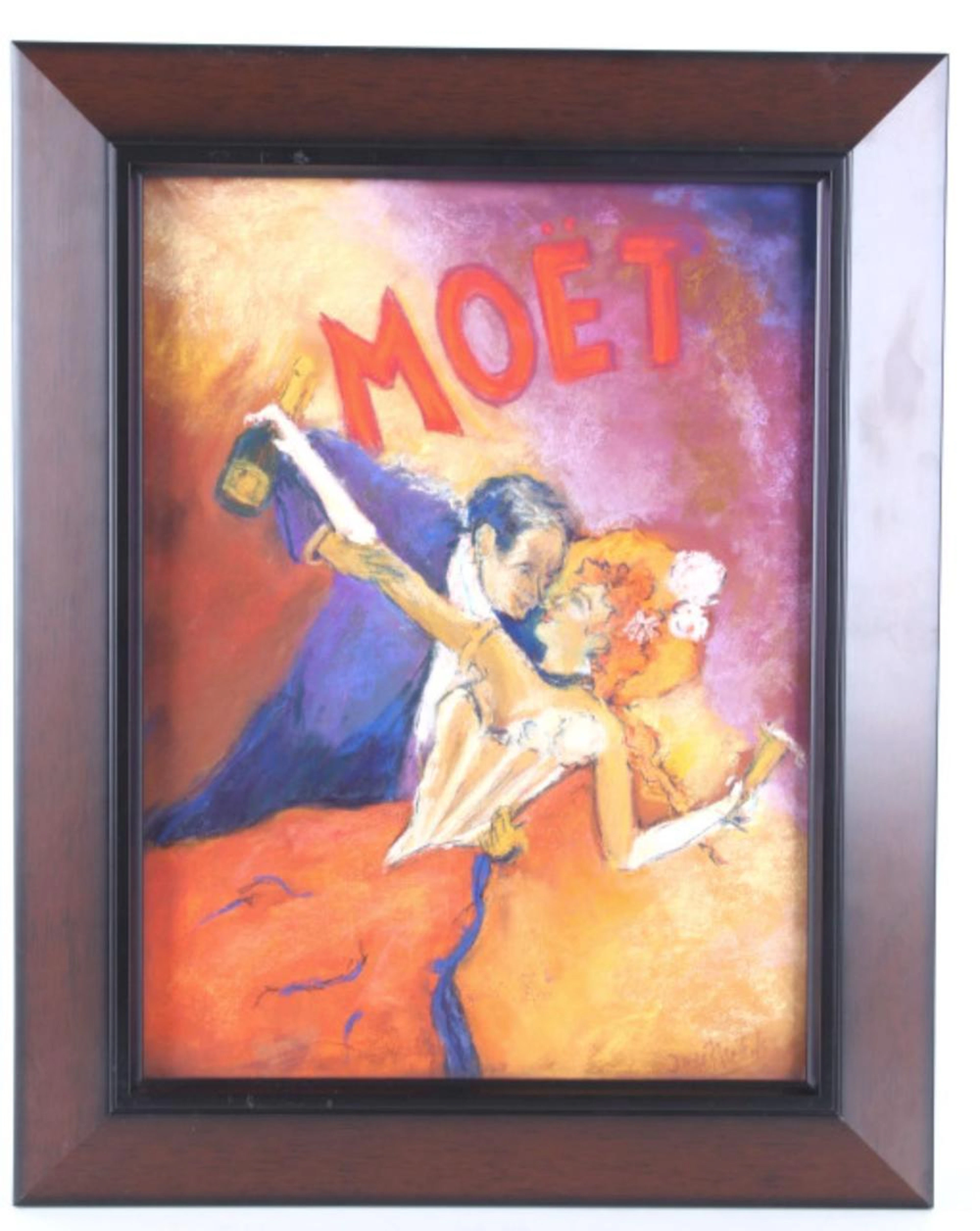 "Couple Moët & Chandon Champagne" Pastel, Nichols