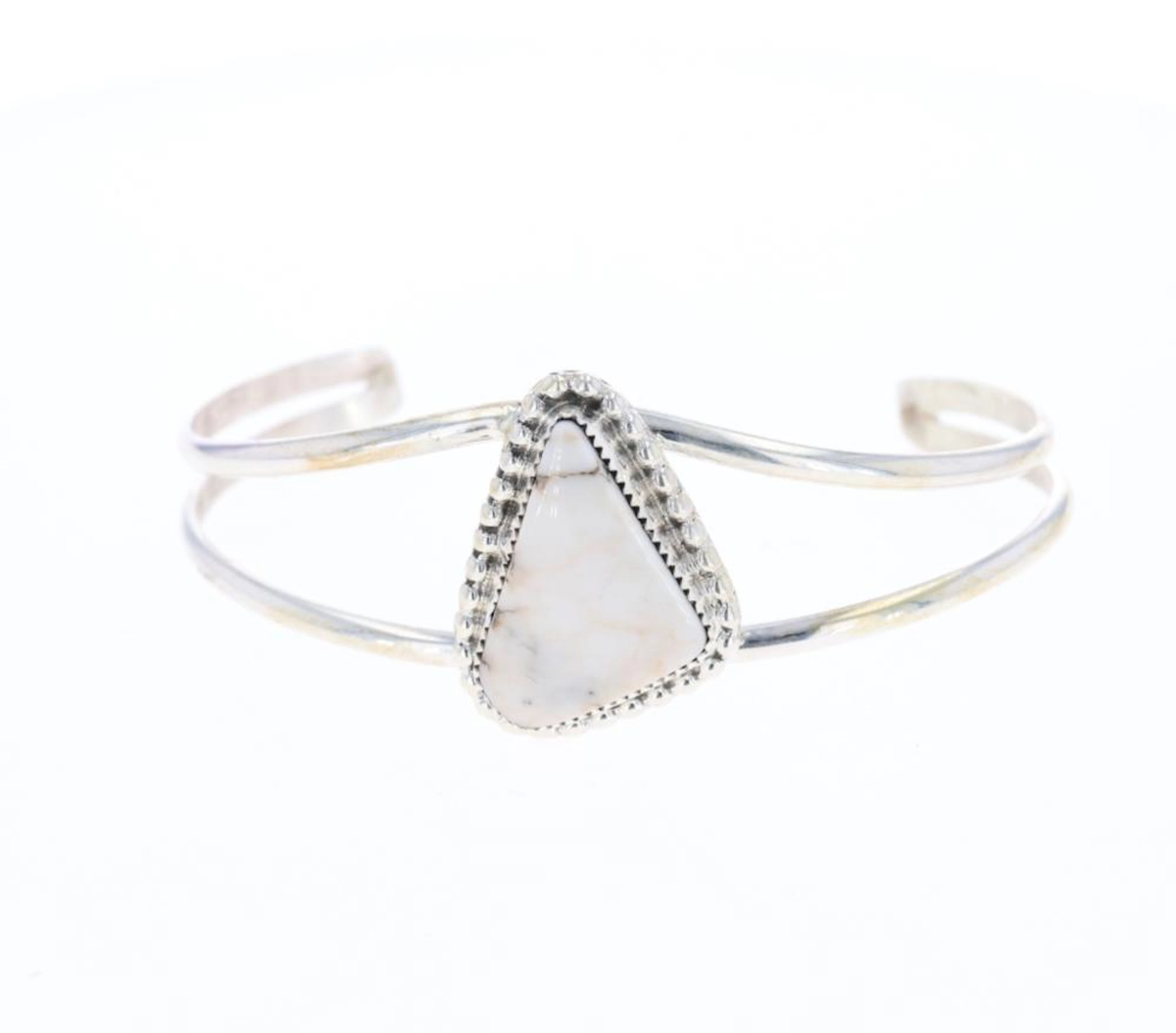 avajo H. Tsosie Sterling Silver Howlite Bracelet