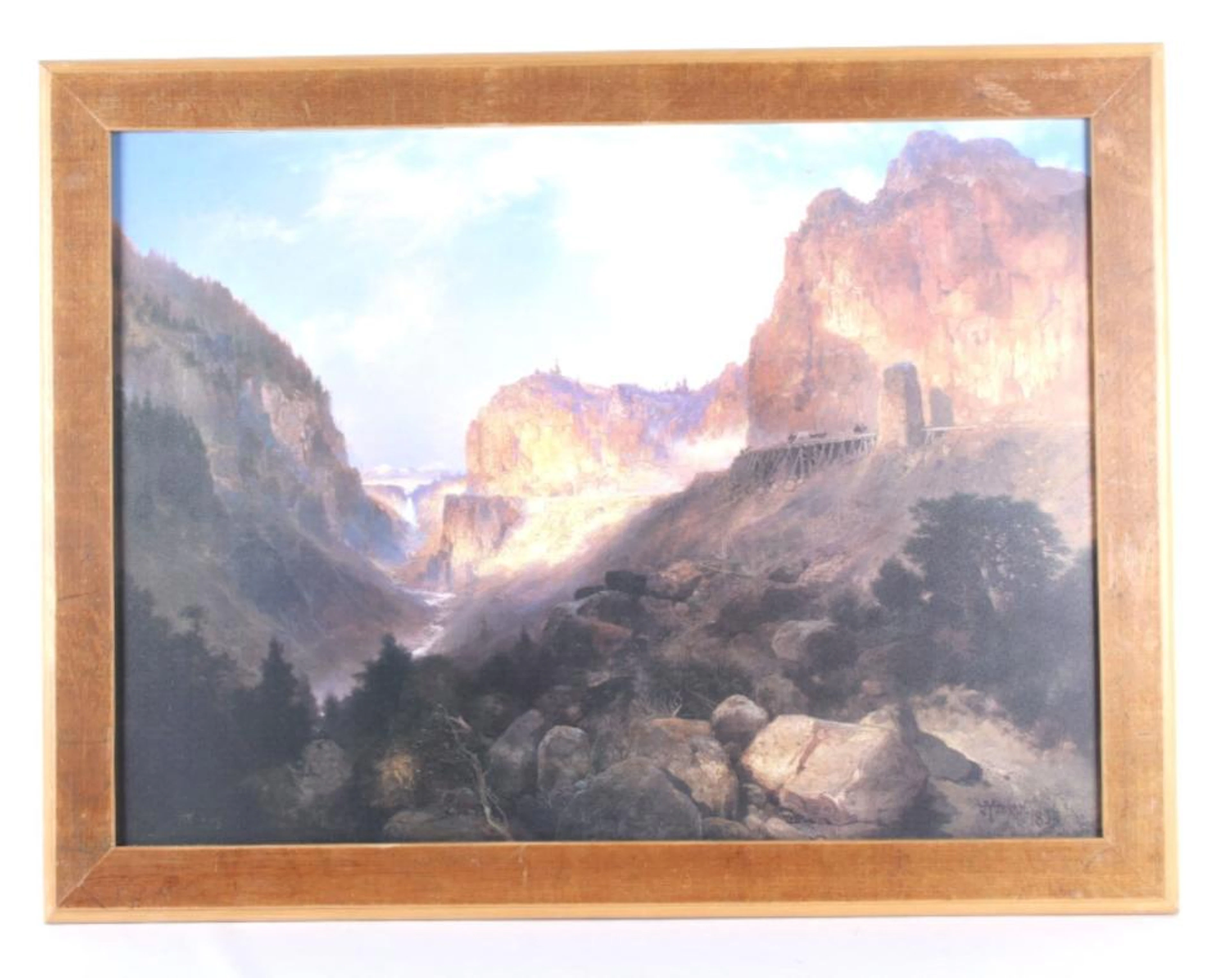Thomas Moran (1837-1926) Canyon Lithograph