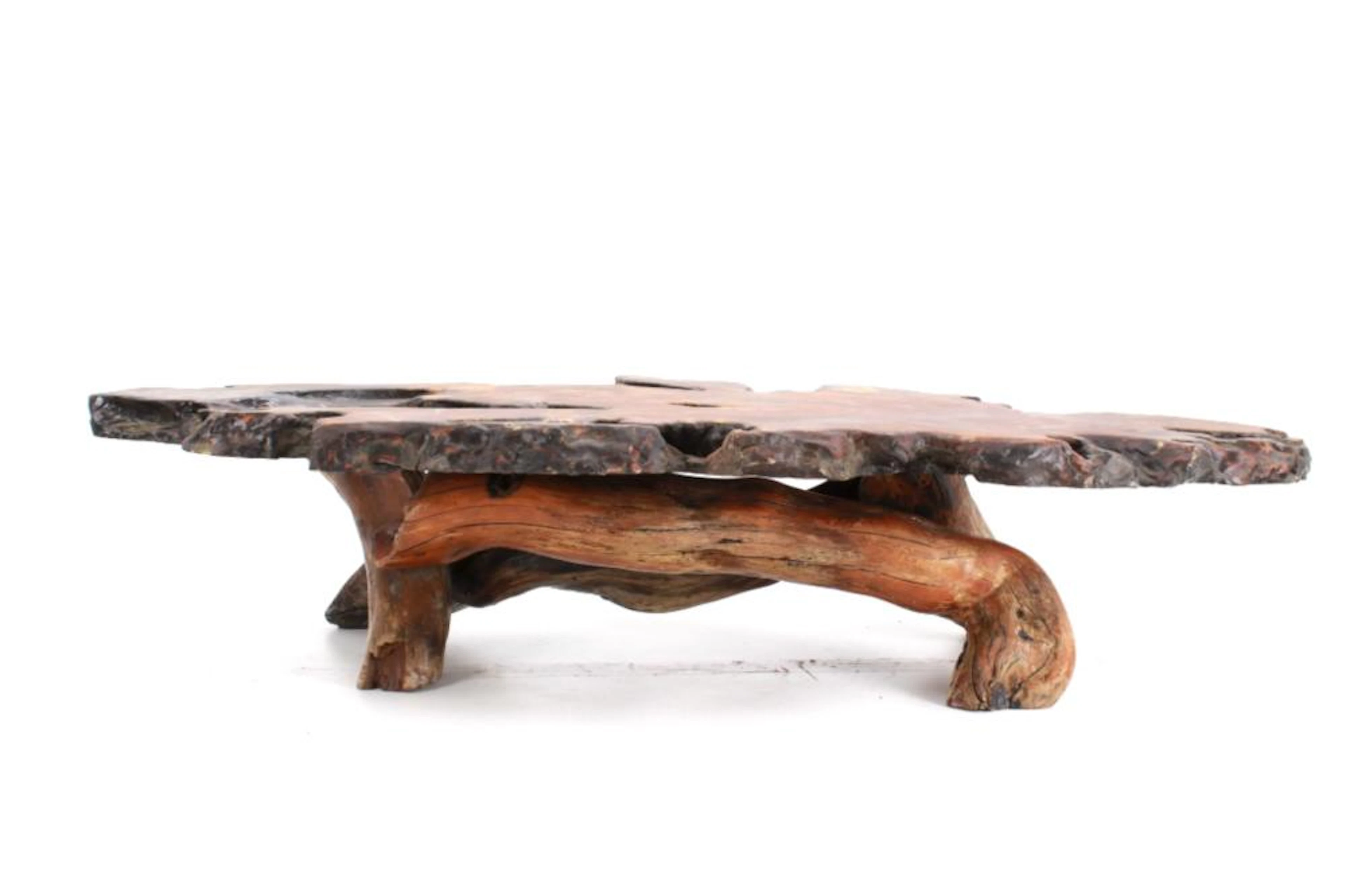 Vintage Redwood Burl Coffee Table Circa. 1950-70s