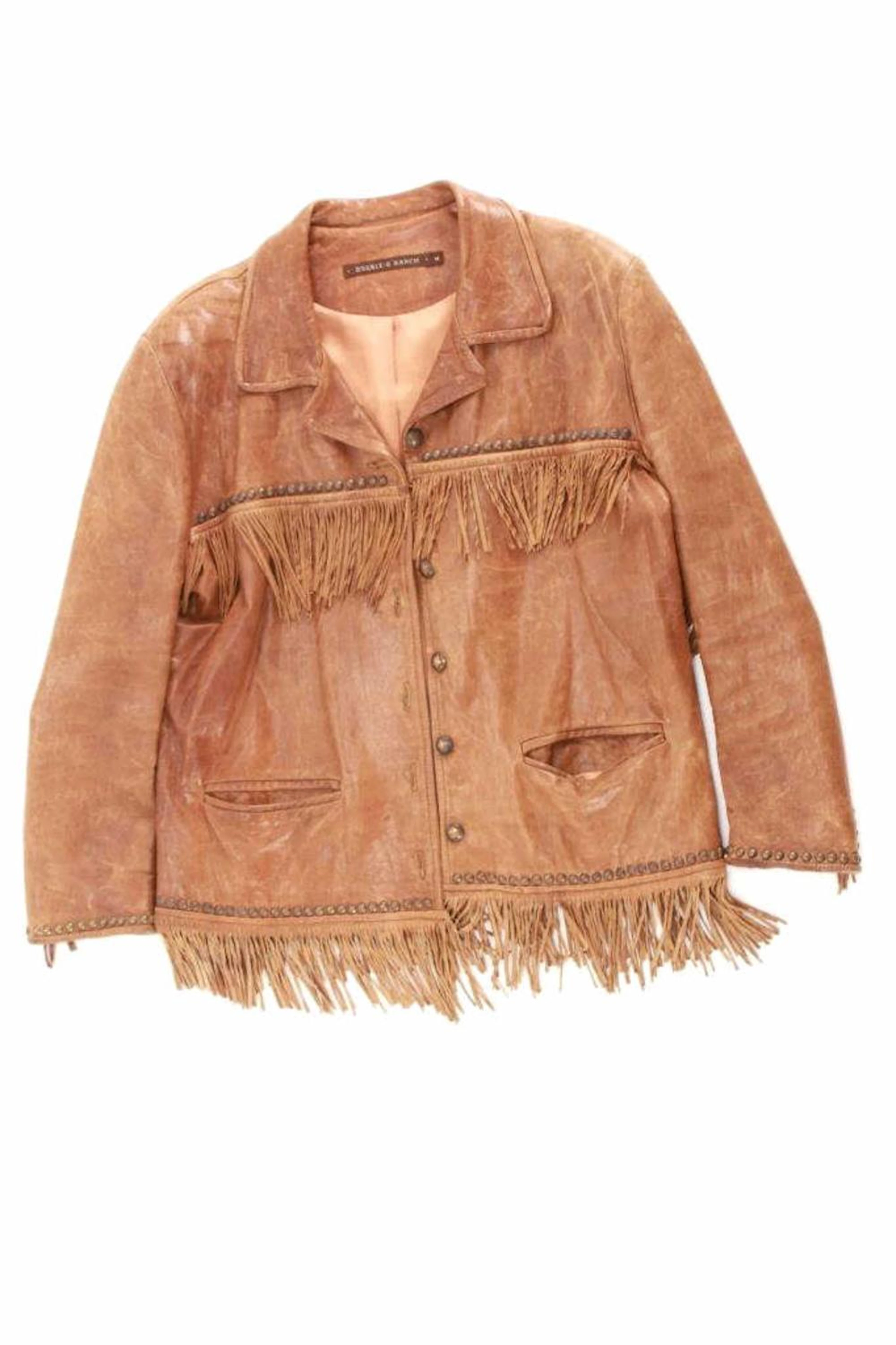 Double D Ranch Studded Leather Jacket Size M