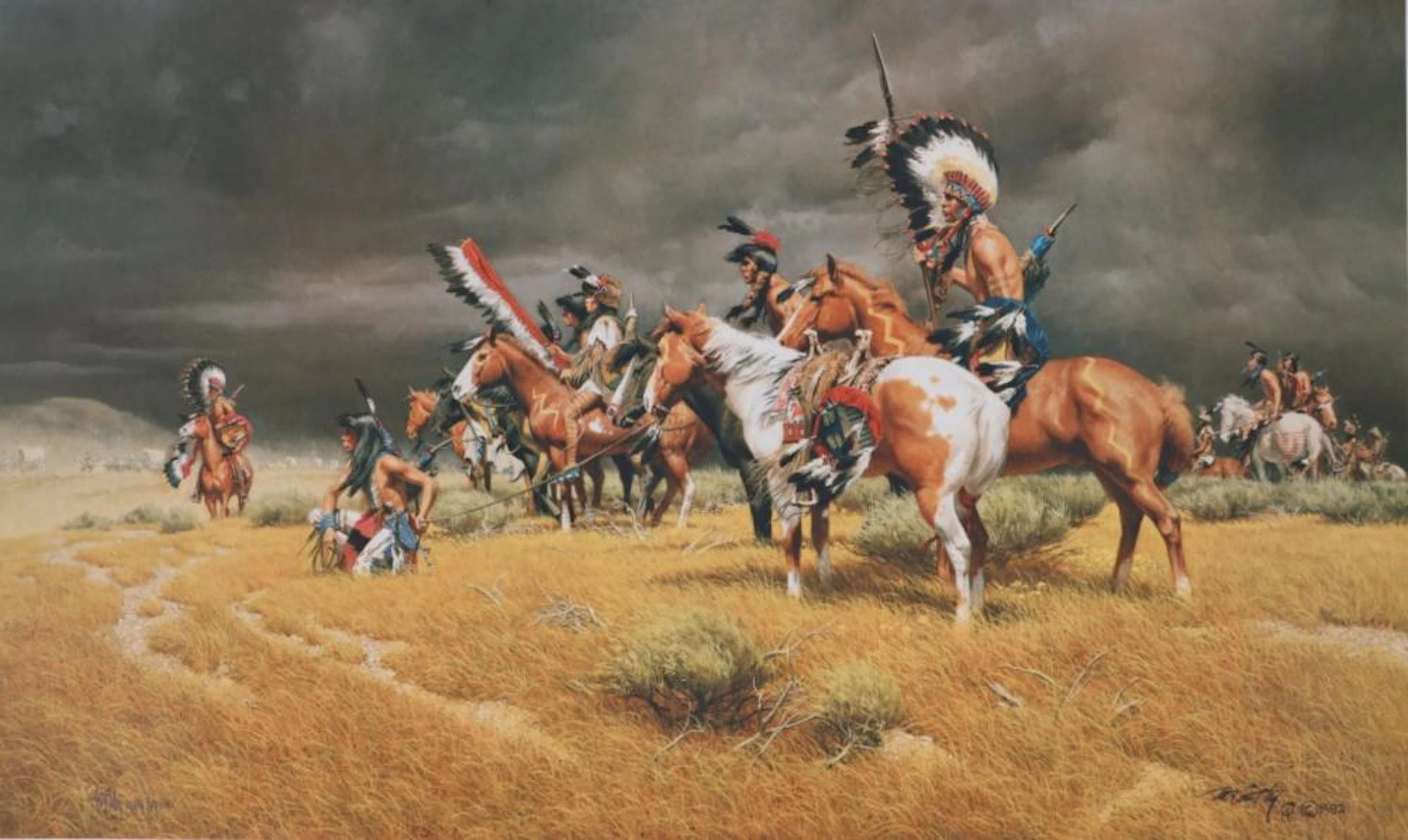 "Watching The Wagons" Frank McCarthy, Ltd. Ed.