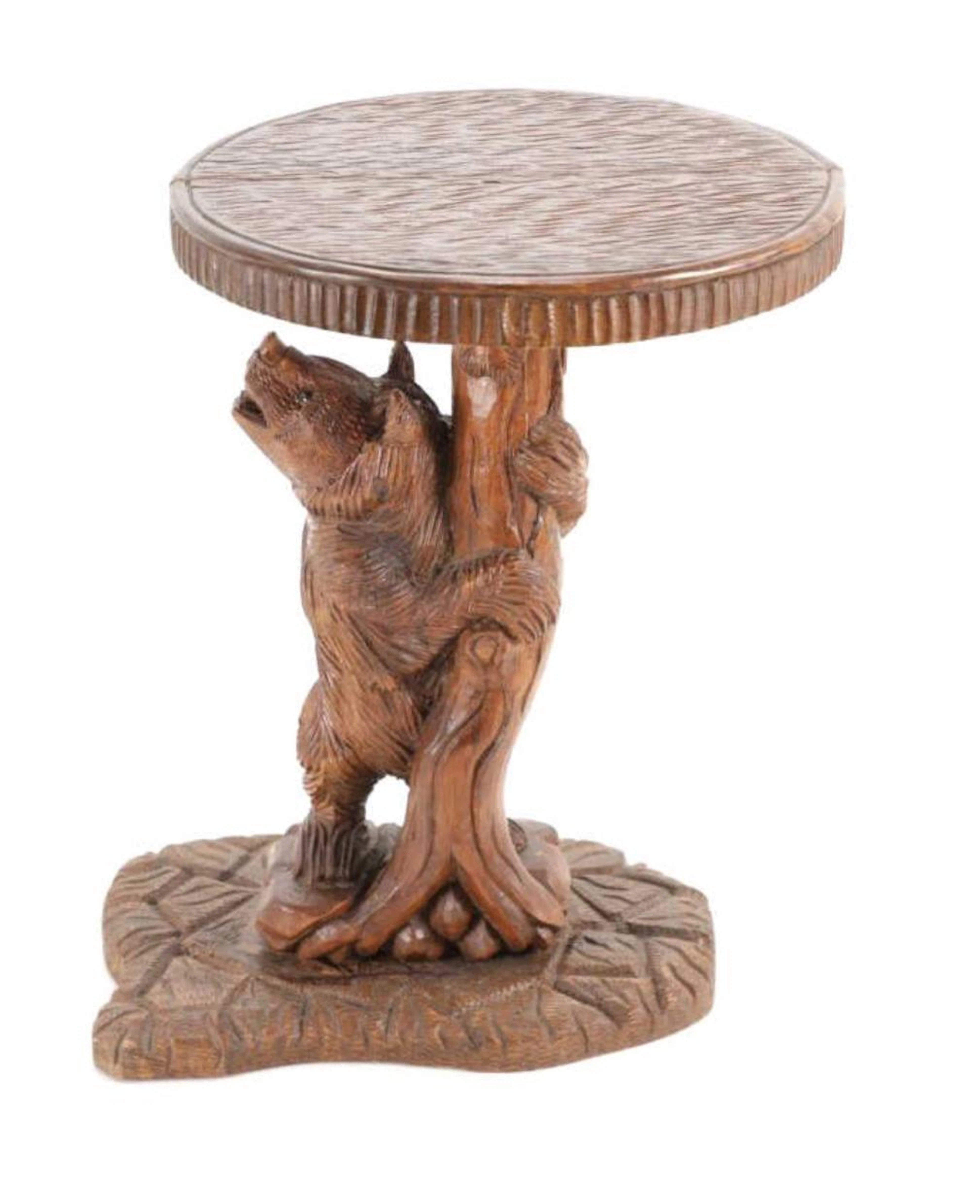 Black Forest Style Carved End Table Cody, WY