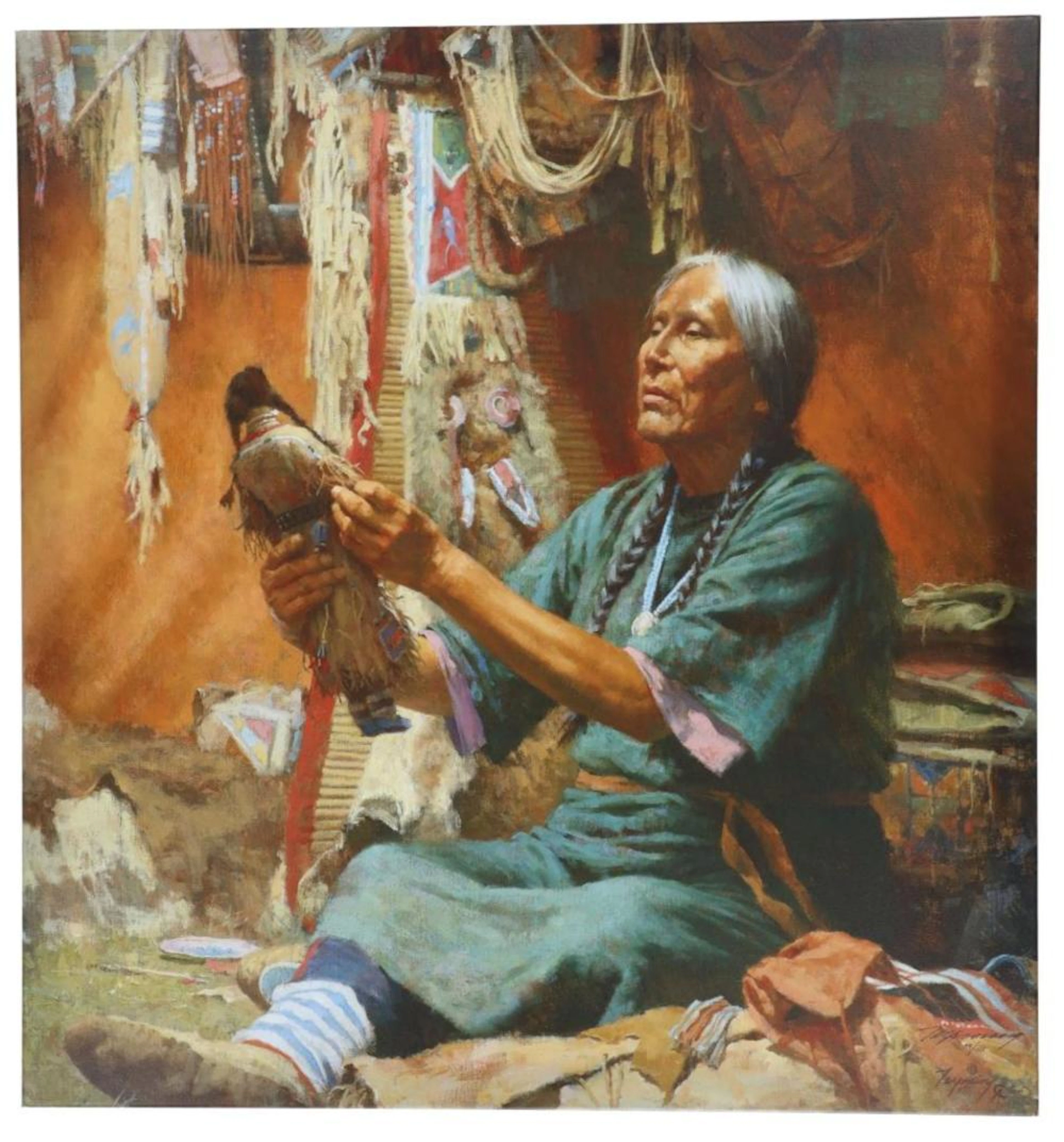Howard Terpning "New Doll For My Granddaughter"